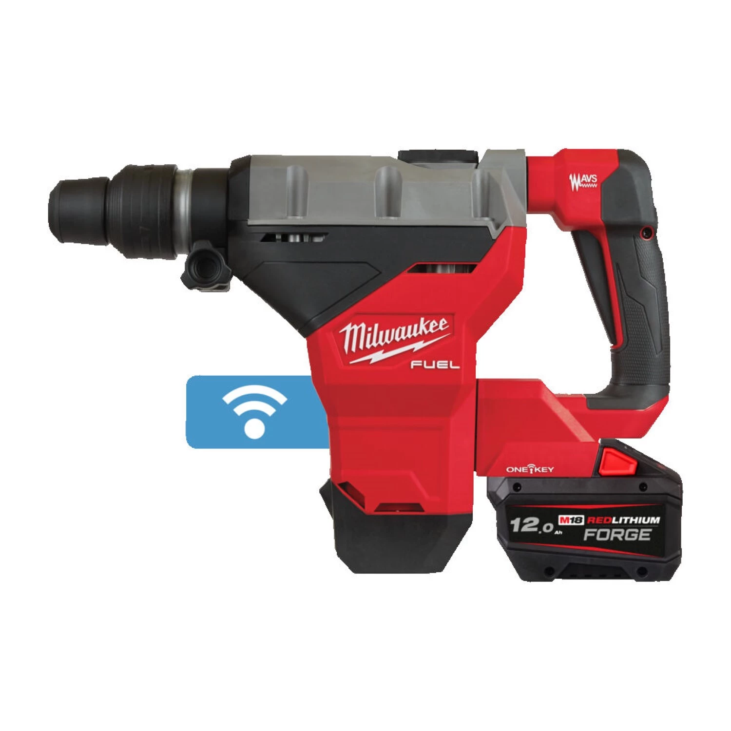 Milwaukee M18 FHM-121C 18 V Li-ion SDS-Max Marteau piqueur sans fil (1 batterie 12,0 Ah) dans un coffre - 11 J-image