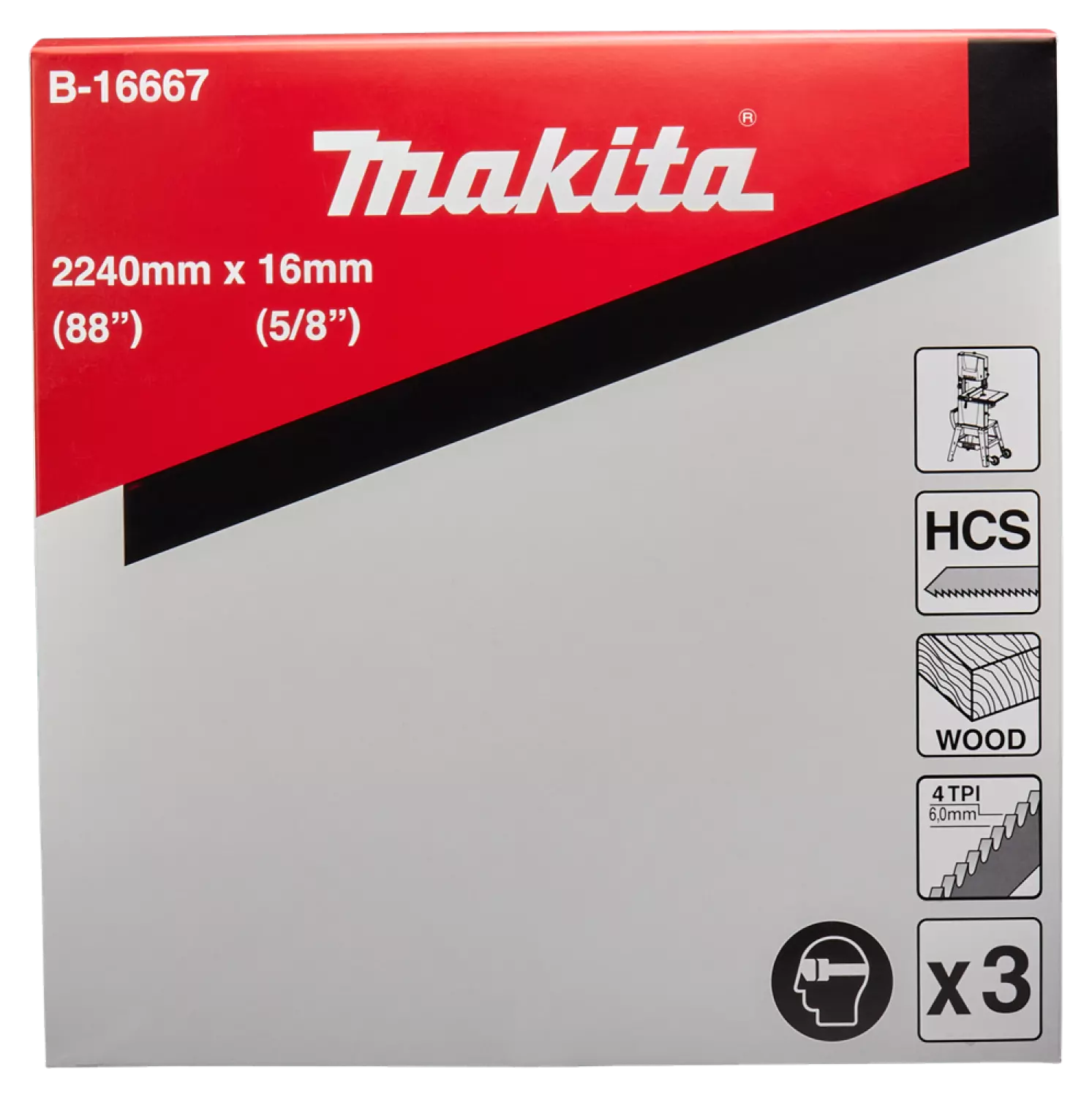 Makita B-16667 Lintzaagblad voor LB1200F - 2240 x 16mm (3st)-image