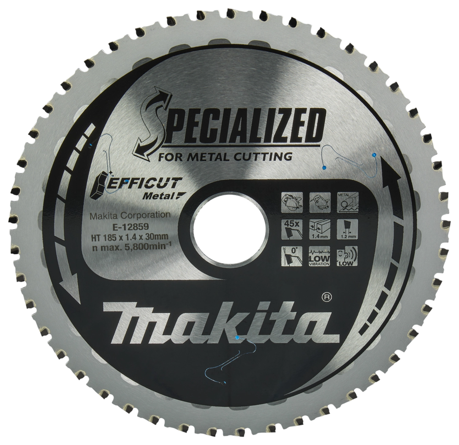 Makita E-12859 Efficut Lame de scie circulaire Acier - 185x30x1,4mm 45T-image