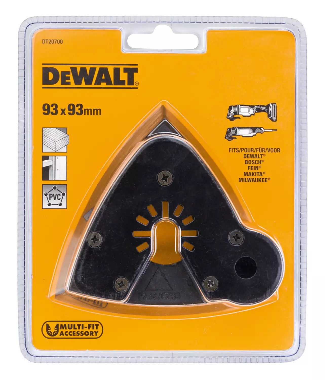 DeWALT DT20700 universeel multitool schuurplateau - 93x93x93mm-image