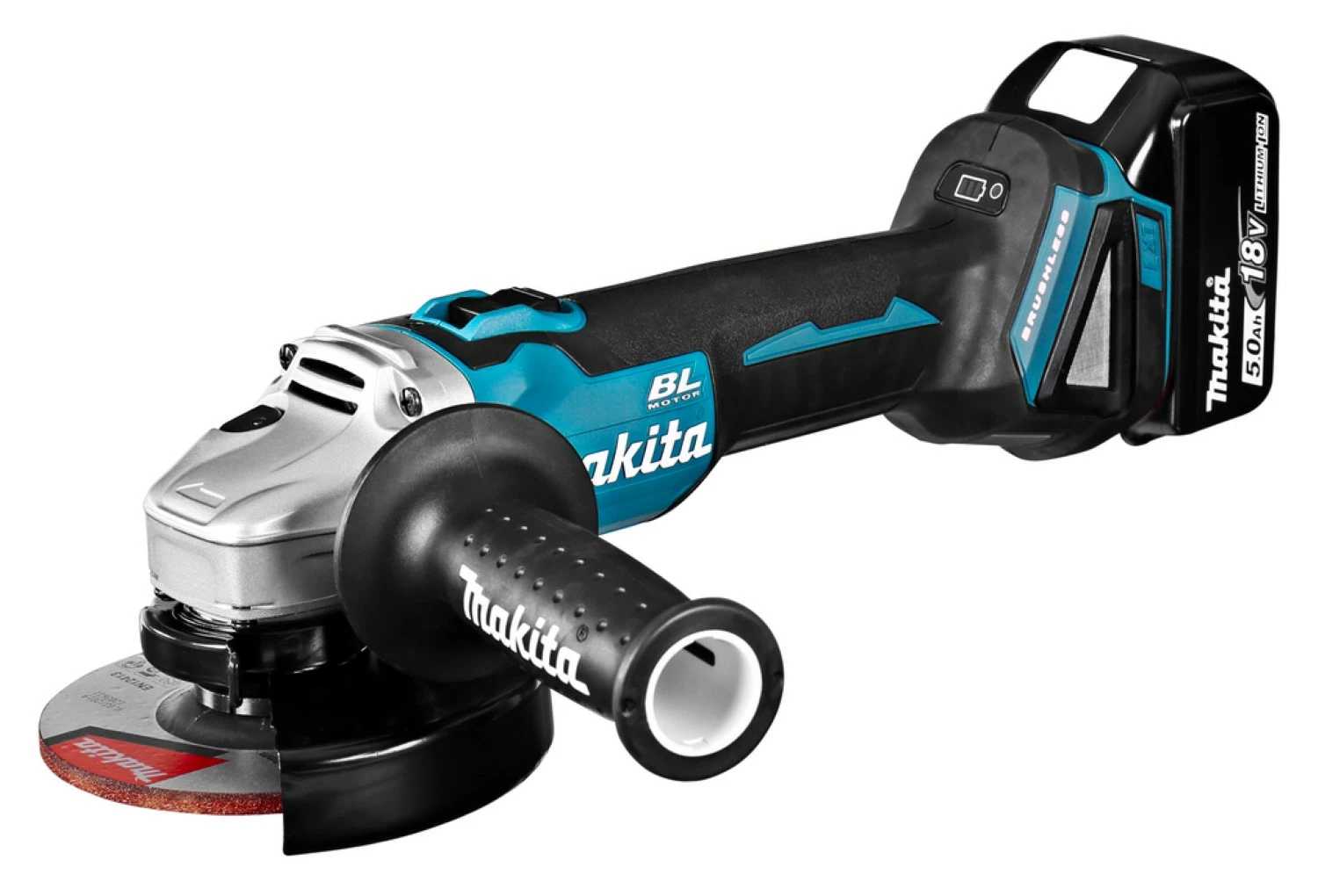 Makita DLX2154TJ1 18V Li-Ion accu haakse slijper (DGA504) & multitool (DTM51) combiset (2x 5.0Ah accu) in 2 x Mbox-image