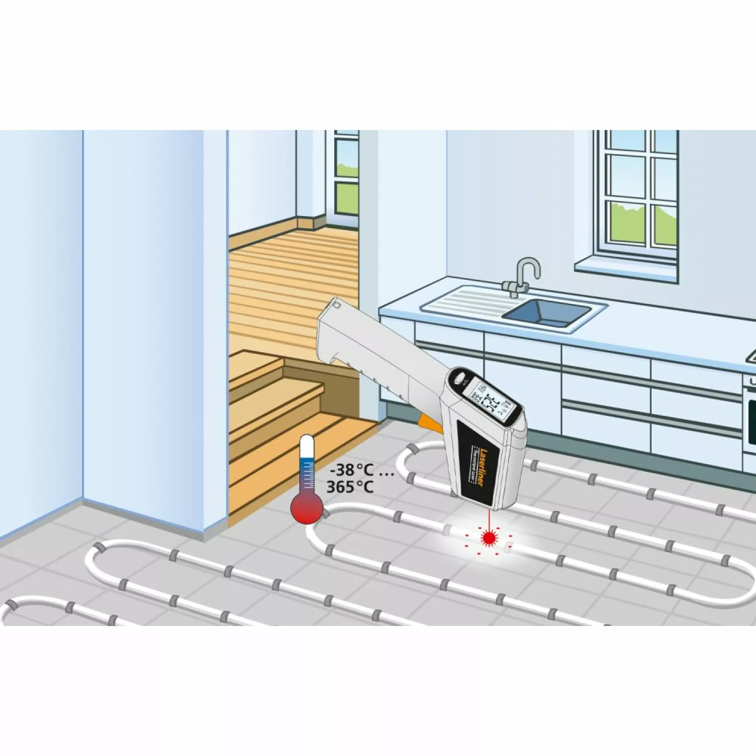 Laserliner ThermoSpot Laser Thermometer - -38°C t/m 365°C-image