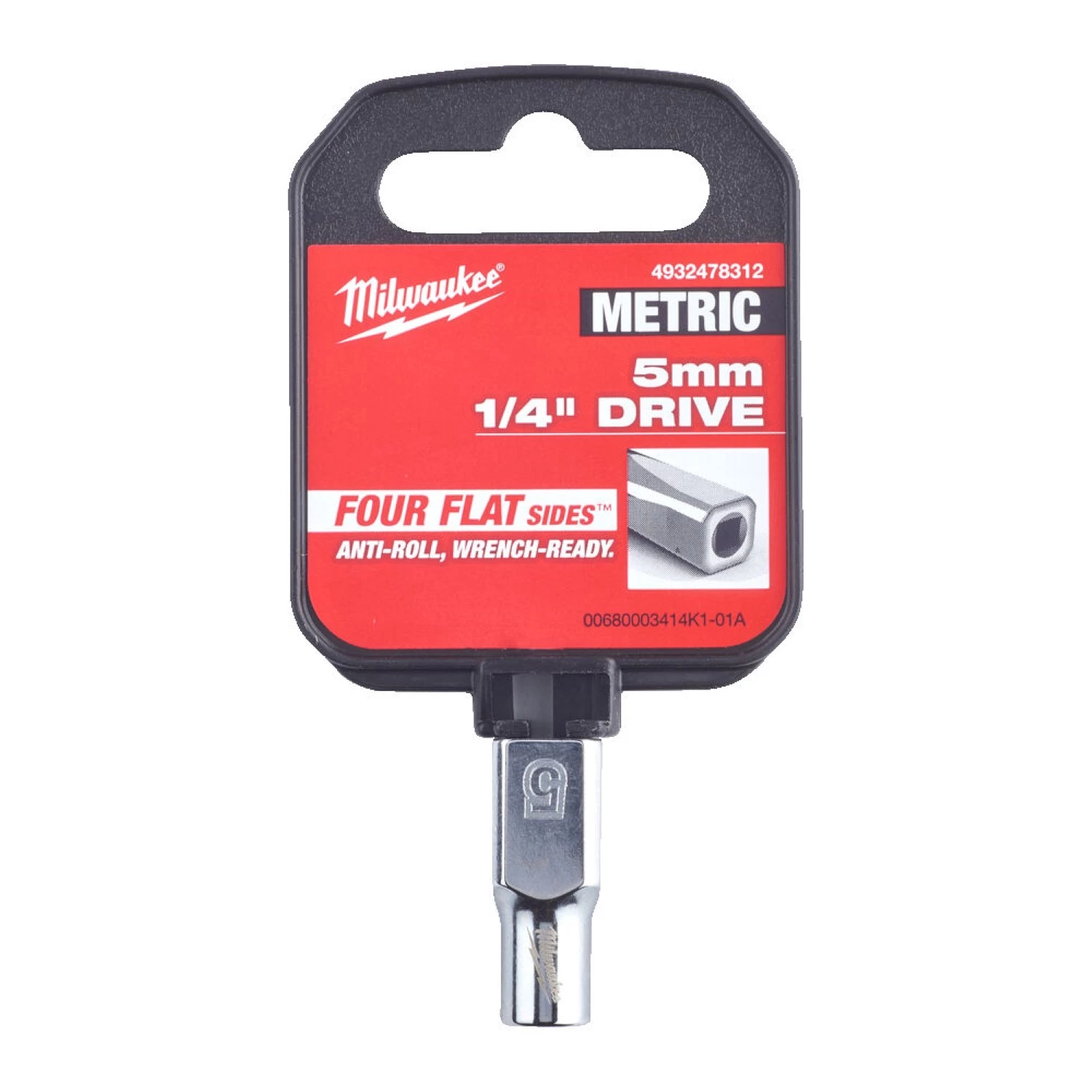 Milwaukee 4932478312 Dop - 1/4" FOUR FLAT™ - 5mm-image