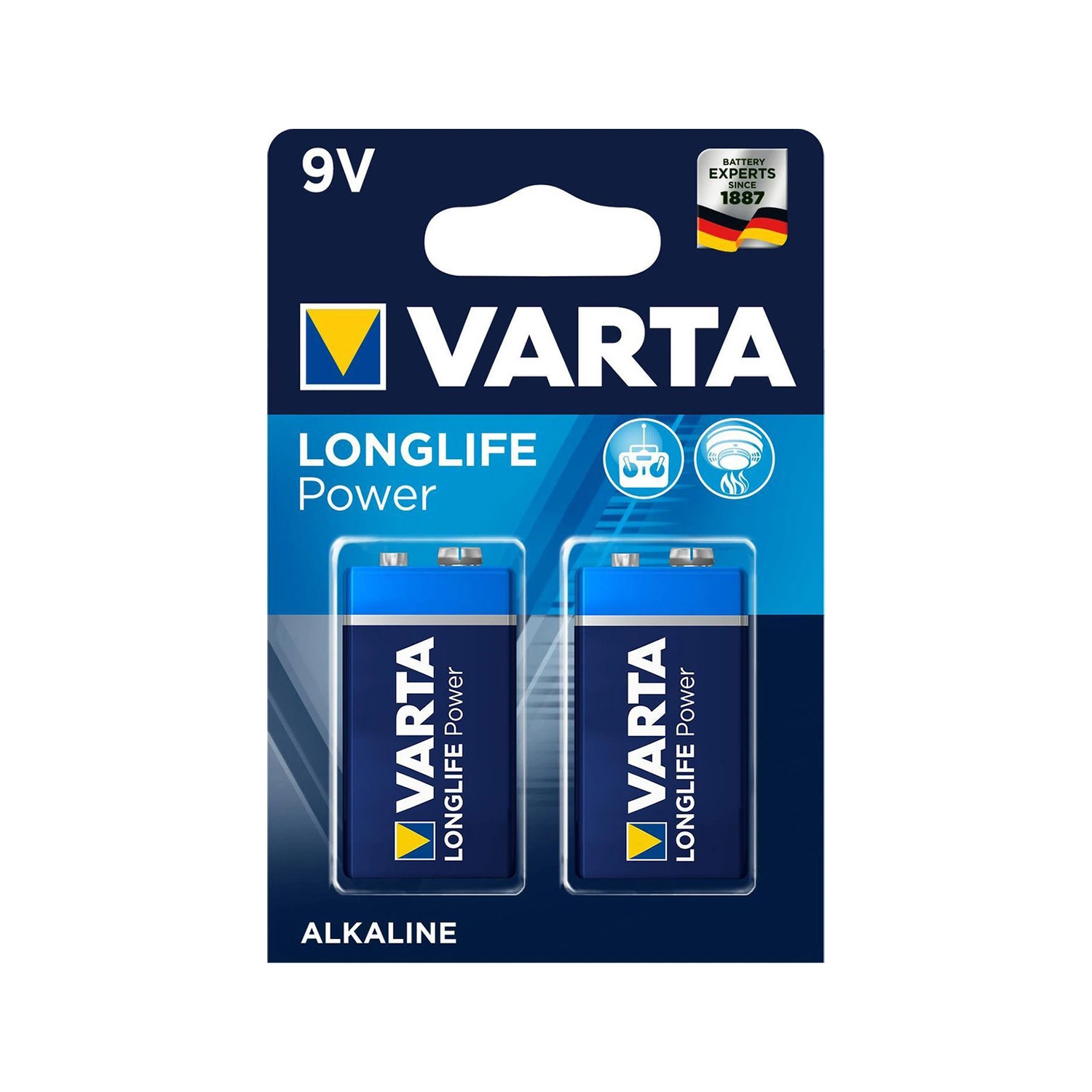 Varta Longlife Power Piles alcalines 9V – 2 pièces-image
