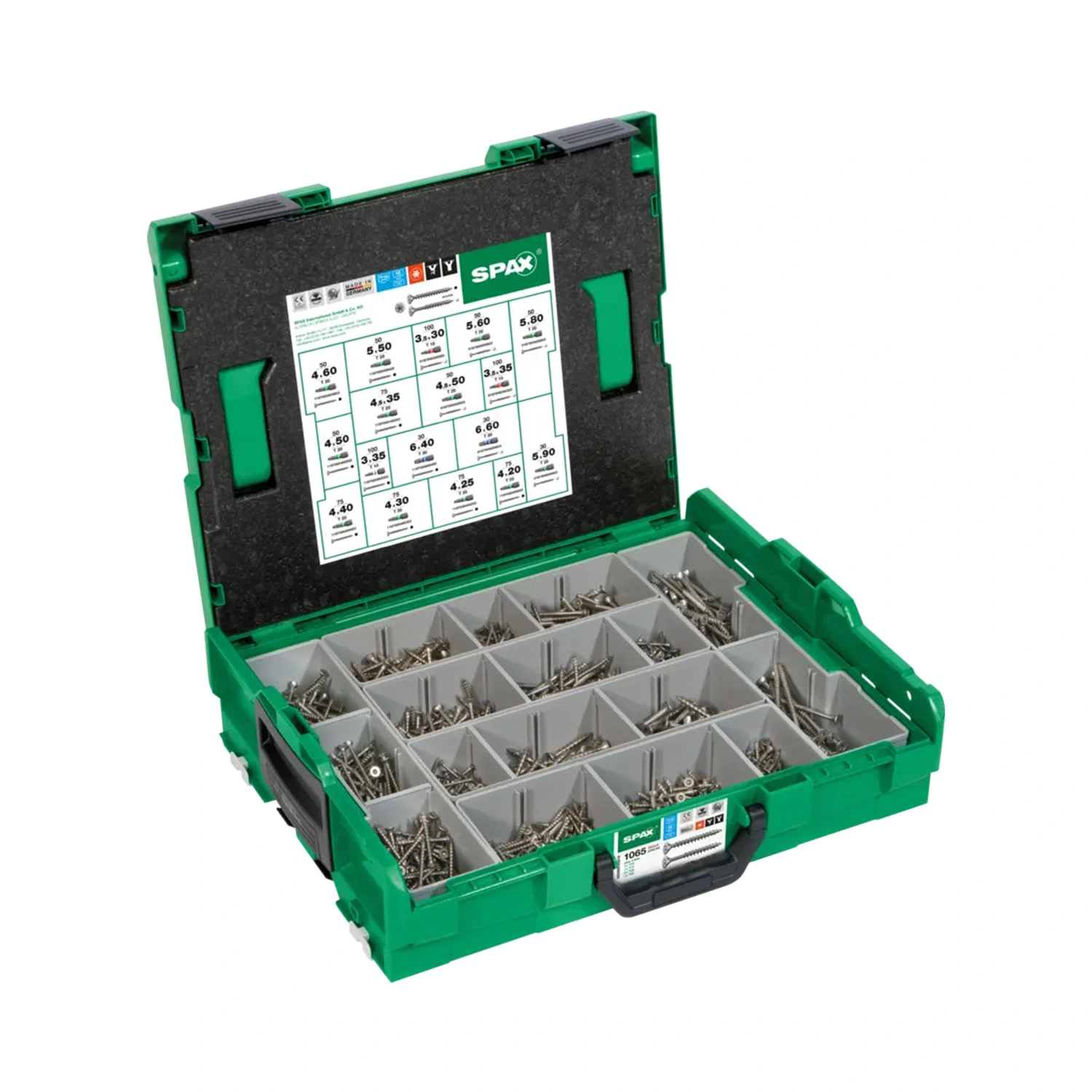 SPAX 5000009165019 - Coffret de montage - L-BOXX - 165 pcs dans un coffret