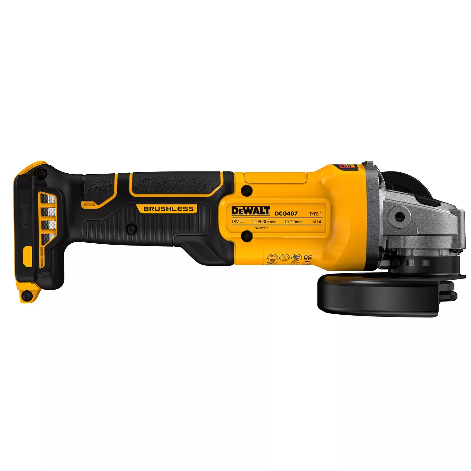 DeWALT DCG407NT-XJ 18V XR accu haakse slijper body in TSTAK - 125mm-image
