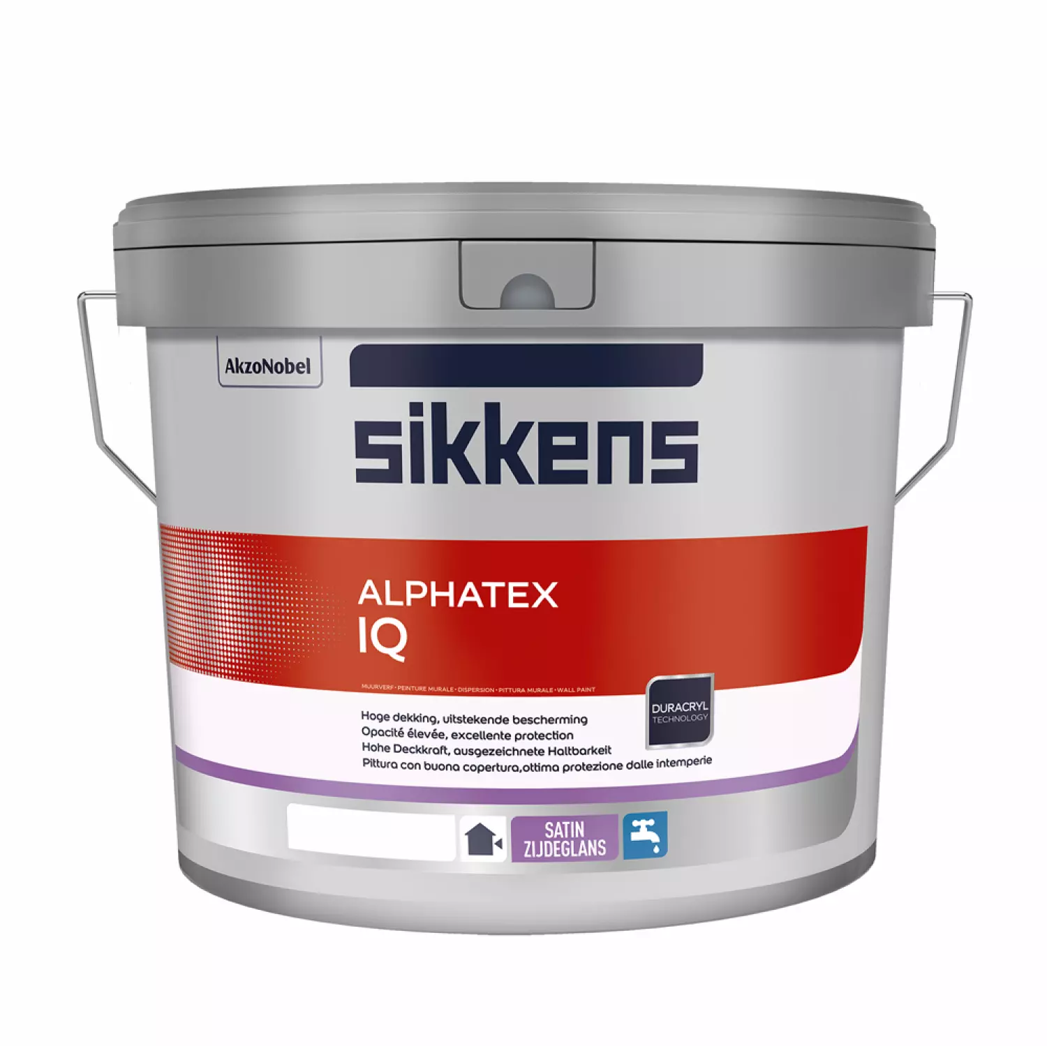Sikkens Alphatex IQ Zijdeglans - Zwart - 5L