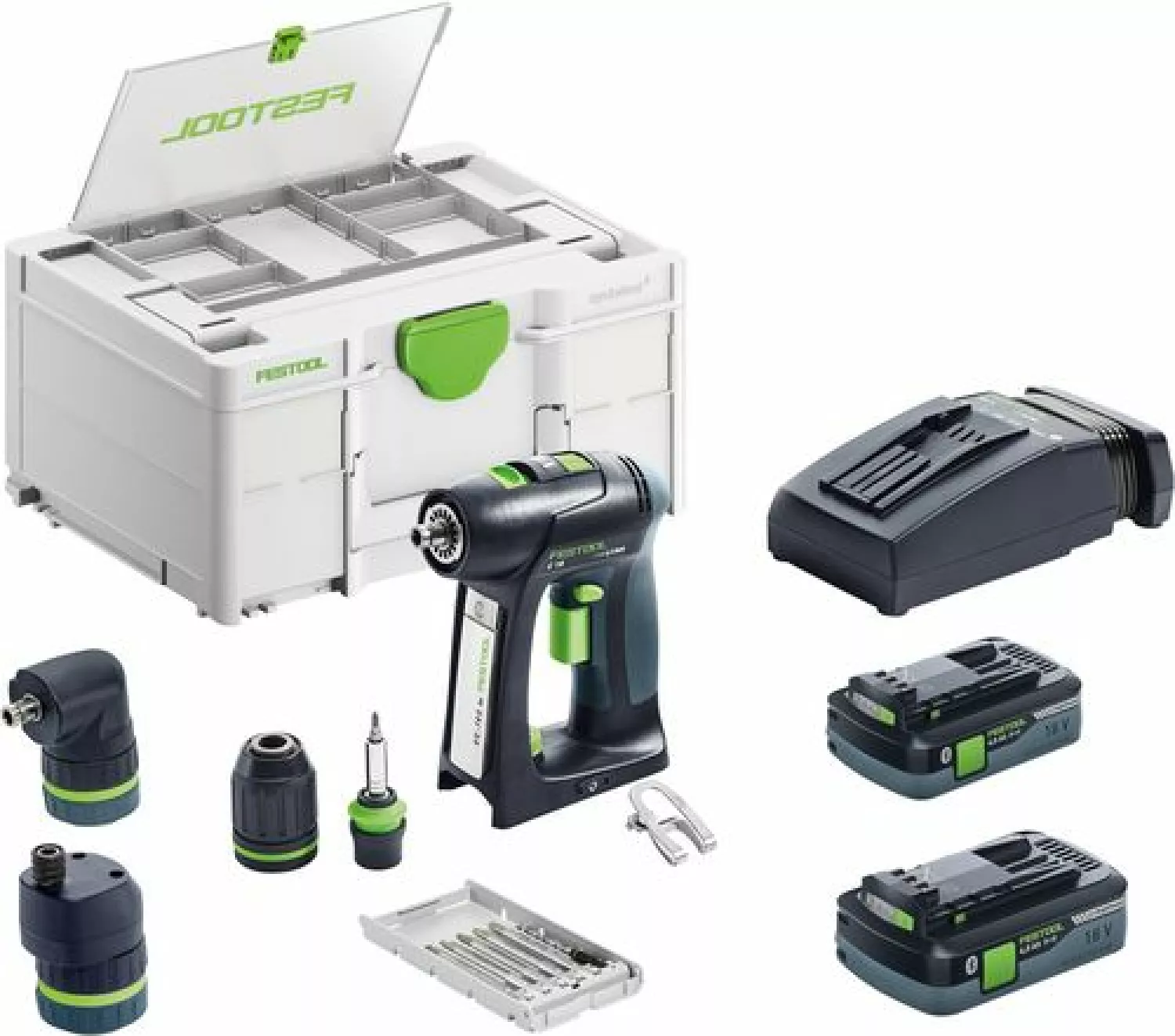 Festool C 18 HPC 4,0 I-Set 18V Li-Ion accu schroefboormachine set (2x 4,0Ah) in systainer - 45Nm-image