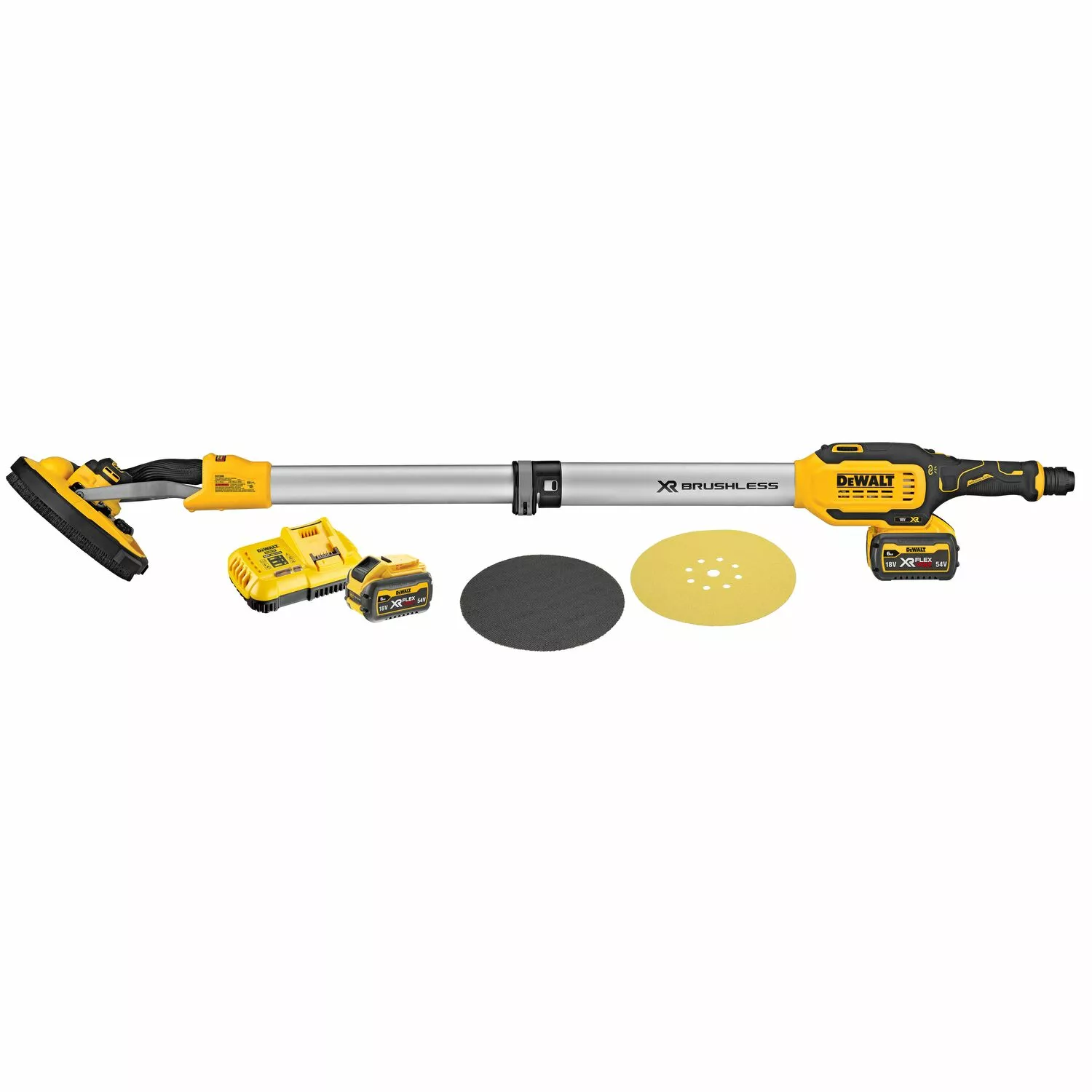 DeWALT DCE800T2-QW 18V / 54V Li-ion FlexVolt Accu langnek schuurmachine set (2x 6.0Ah accu)-image