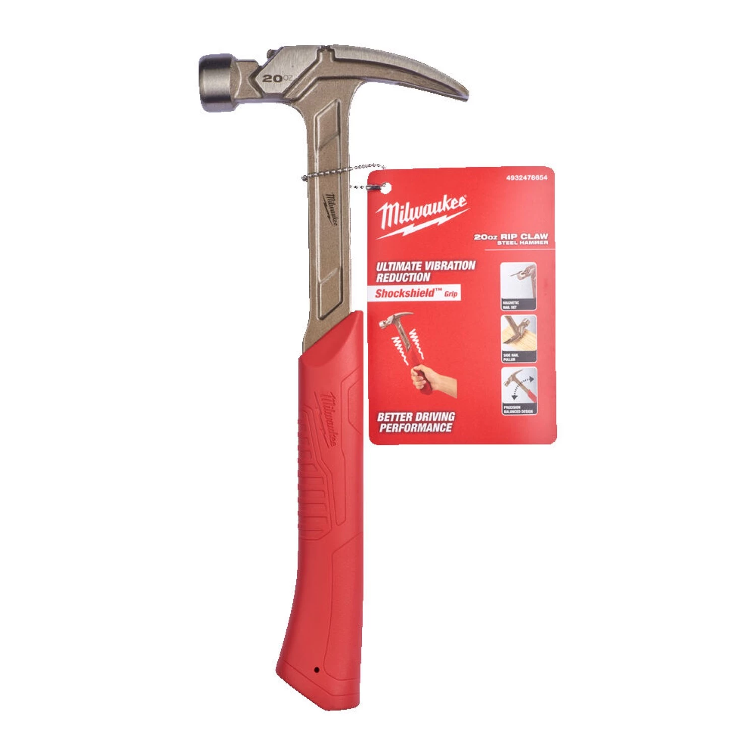 Milwaukee 4932478654 Rechte Klauwhamer - Shockshield handgreep - 570 gram-image