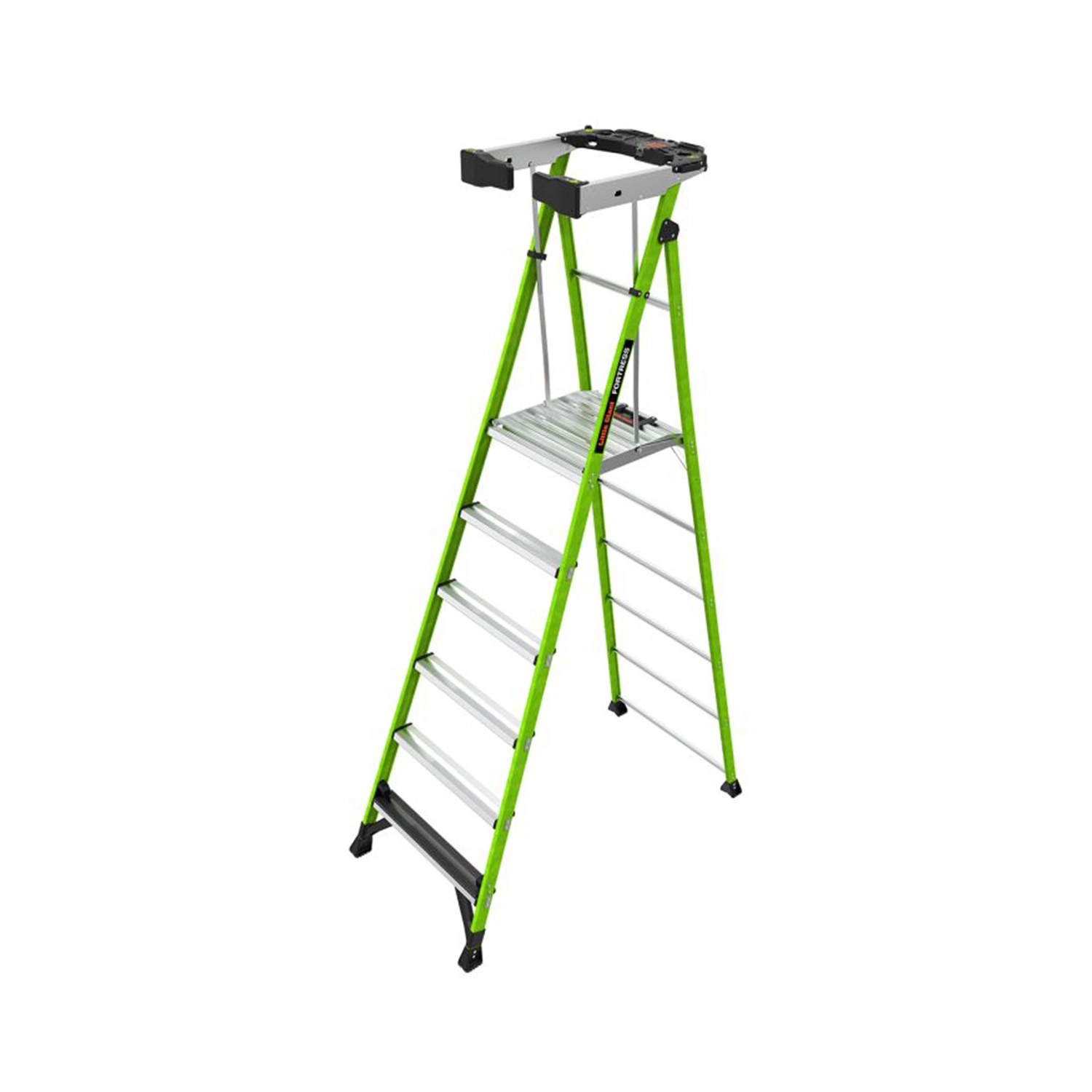Little Jumbo 48424306 Little Giant Fortress escabeau de palier - Simple - Fibre de verre - 1 x 6 marches - max. hauteur de travail 3,65m