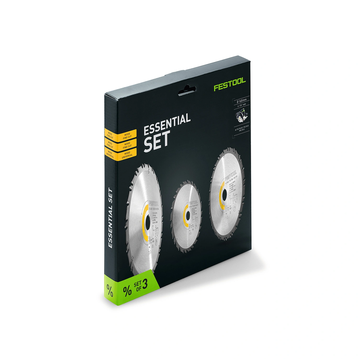 Festool 578547 KSB-SORT/3 W 160x1,8 Zaagbladenset