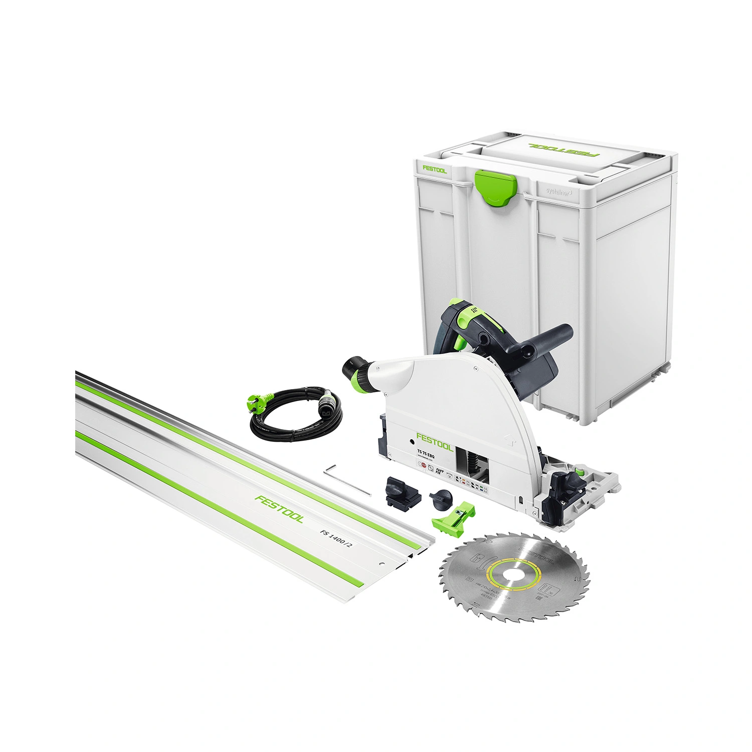 Festool TS 75 EBQ-Plus-FS Invalcirkelzaagmachine in Systainer - incl. geleiderail