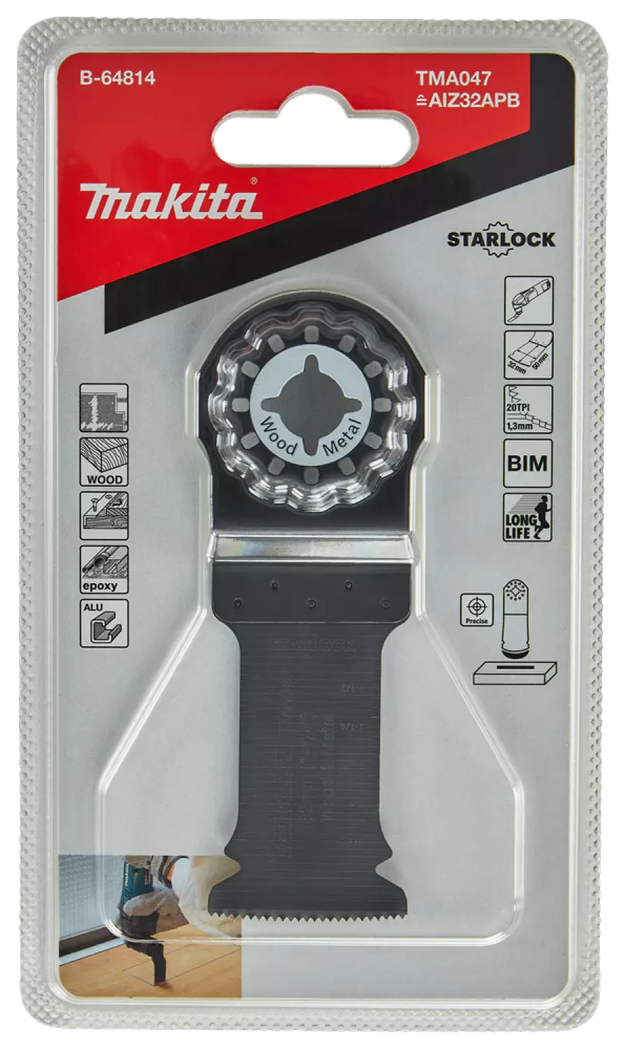 Makita B -64814 Lame plongeante BIM Bois et Métal TMA047 - 32 mm-image
