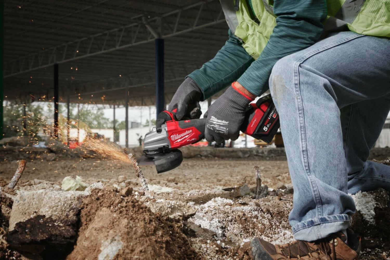 Milwaukee M18 FSAGSVO125X-502X FUEL Meuleuse d'angle (2x batterie 5.0AH) - 125mm - dans HDBox-image