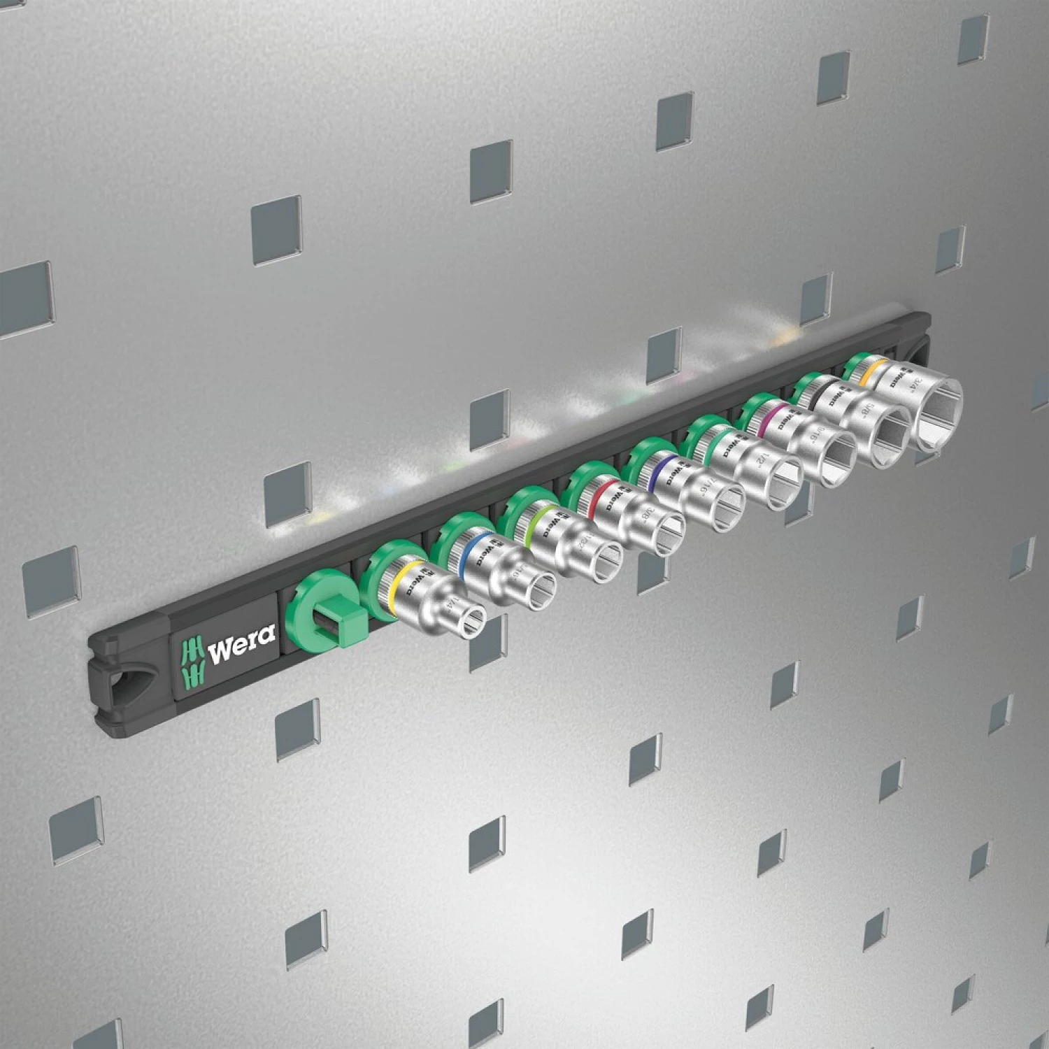 Wera 05005450001 Jeu de 9 douilles magnétiques B Imperial 1 Zyklop avec support - 3/8 »-image