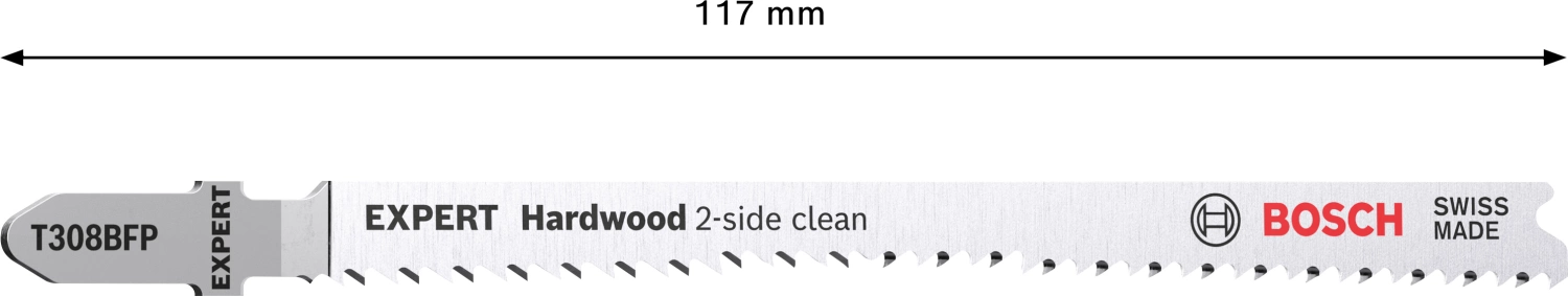 Bosch EXPERT 2608900548 - EXPERT Lame de scie sauteuse T308BFP 5pcs Hardwood 2-side clean precision-image