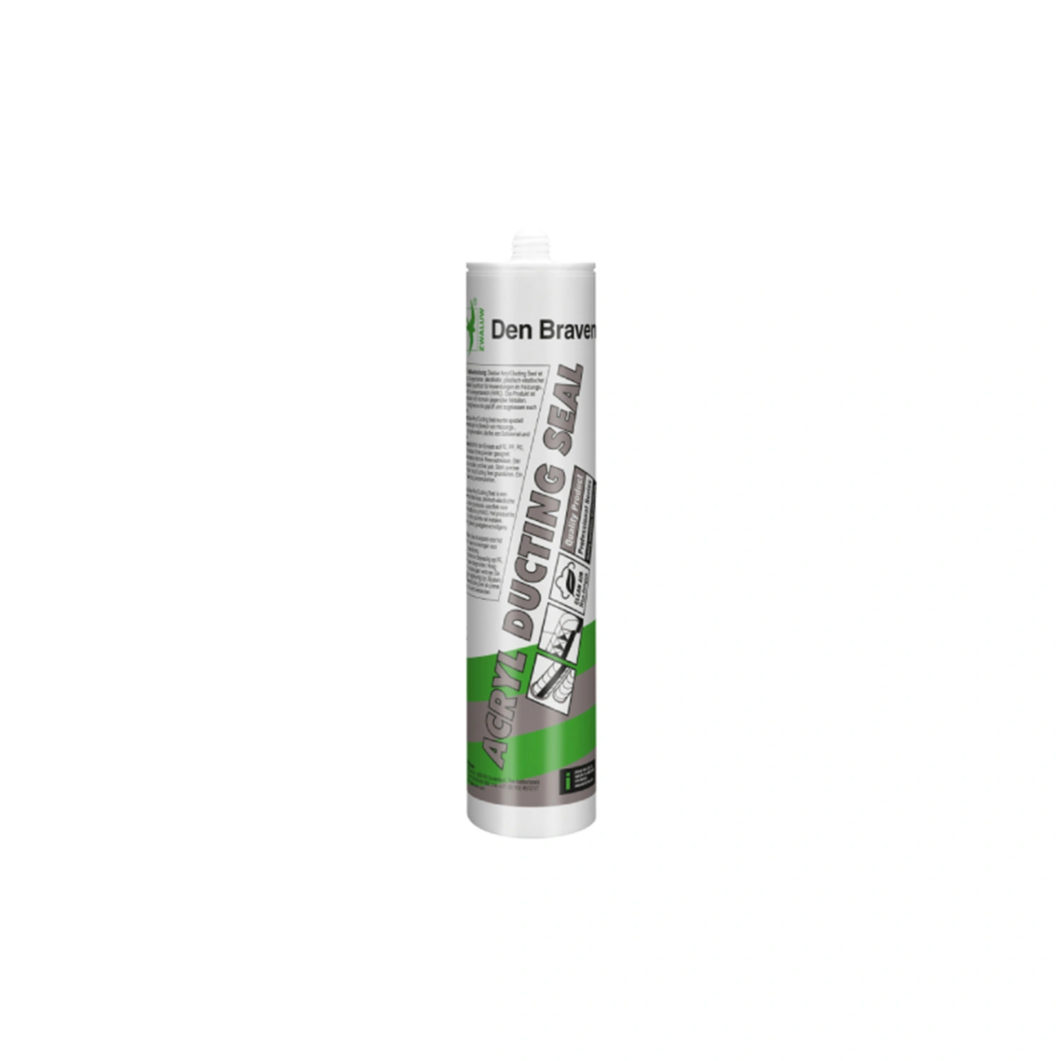 Zwaluw Den Braven 12001748 Mastic d'étanchéité Acryl Ducting Seal - Gris argenté - 310 ml