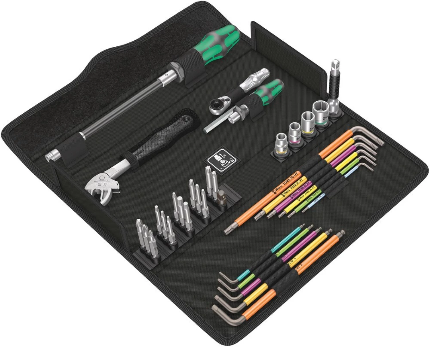 Wera 05134013001 Kraftform Kompakt F 1 Jeu d'outils pour la construction de châssis dans une trousse - 36 pièces-image