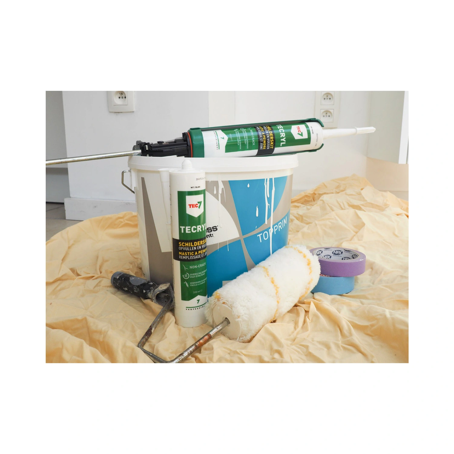 TEC7 Tecryl - Mastic de peinture - 310 ml - 12 pièces