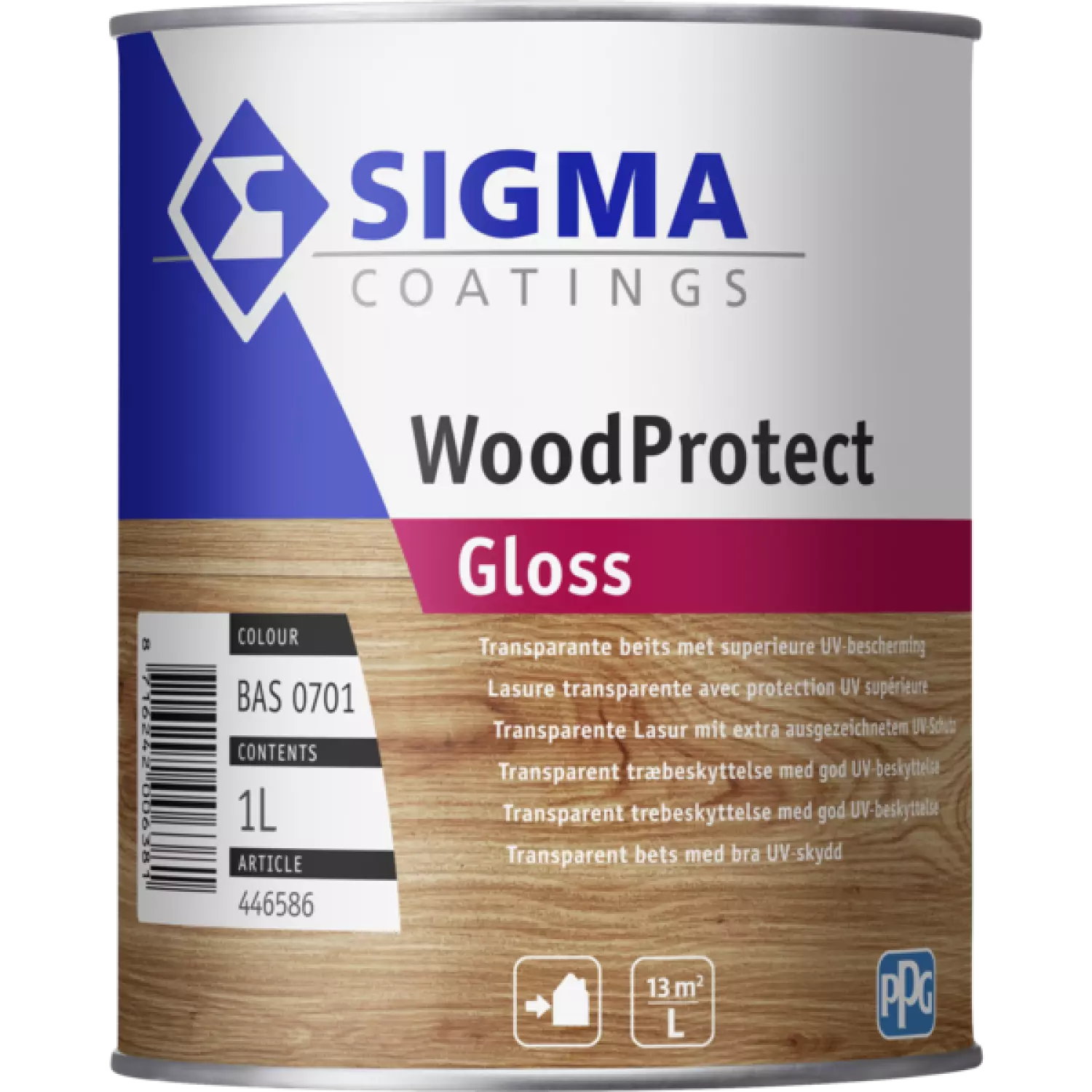 Sigma WoodProtect Gloss - op kleur gemengd - 1L-image