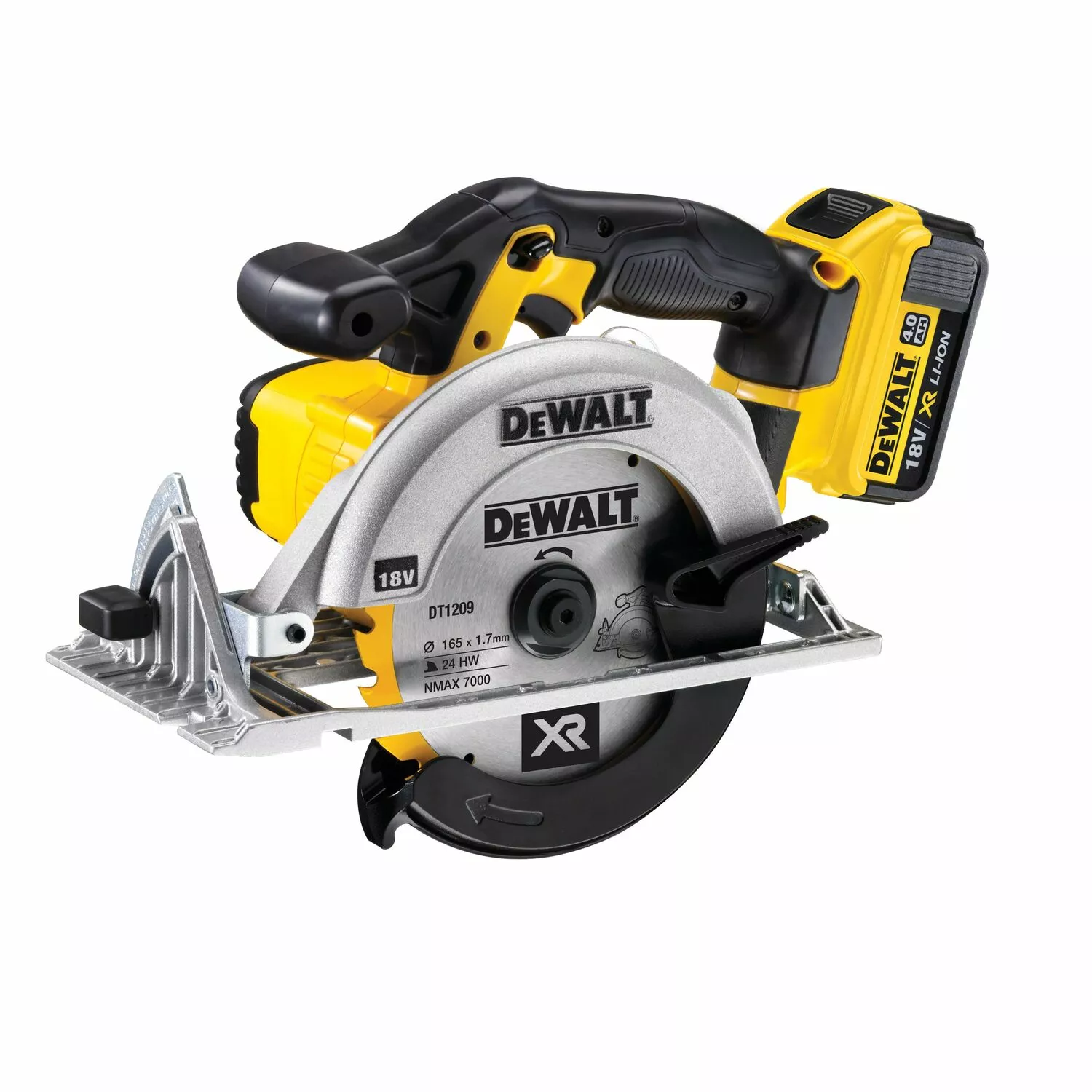 DeWALT DCS391M2-QW 18V Li-ion XR accu cirkelzaag set (2x 4.0Ah) in koffer - 165mm-image