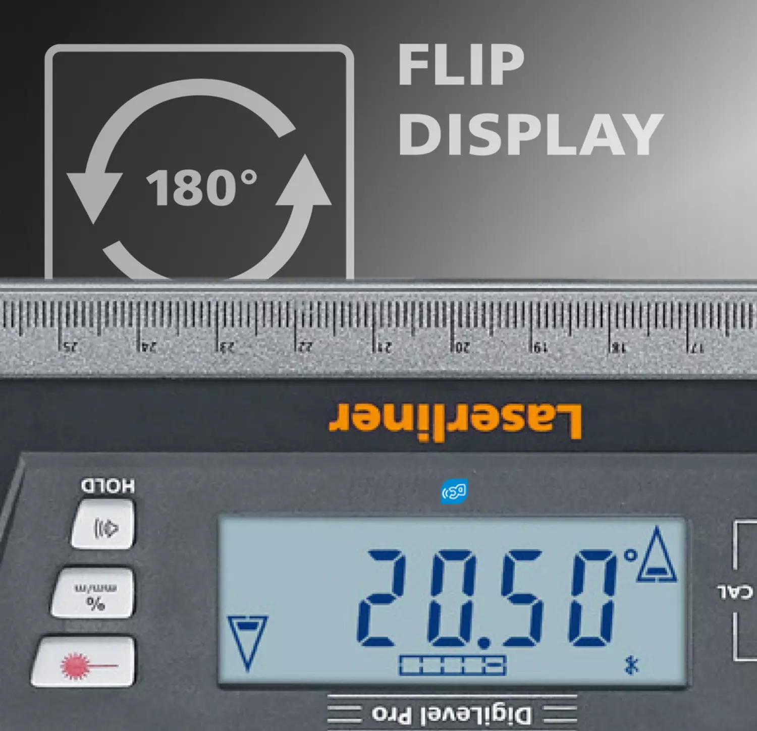 Laserliner DigiLevel Pro 100 Niveau à bulle numérique dans un étui - magnétique - Bluetooth - 1000 mm-image