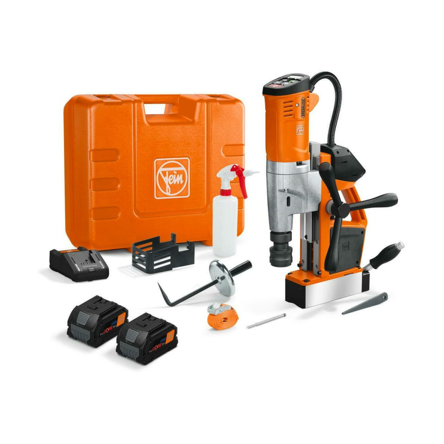 Fein AKBU 35 PMQW 18V Li-Ion accu magnetische kernboormachine set (2x 8.0Ah) in koffer - 35mm-image