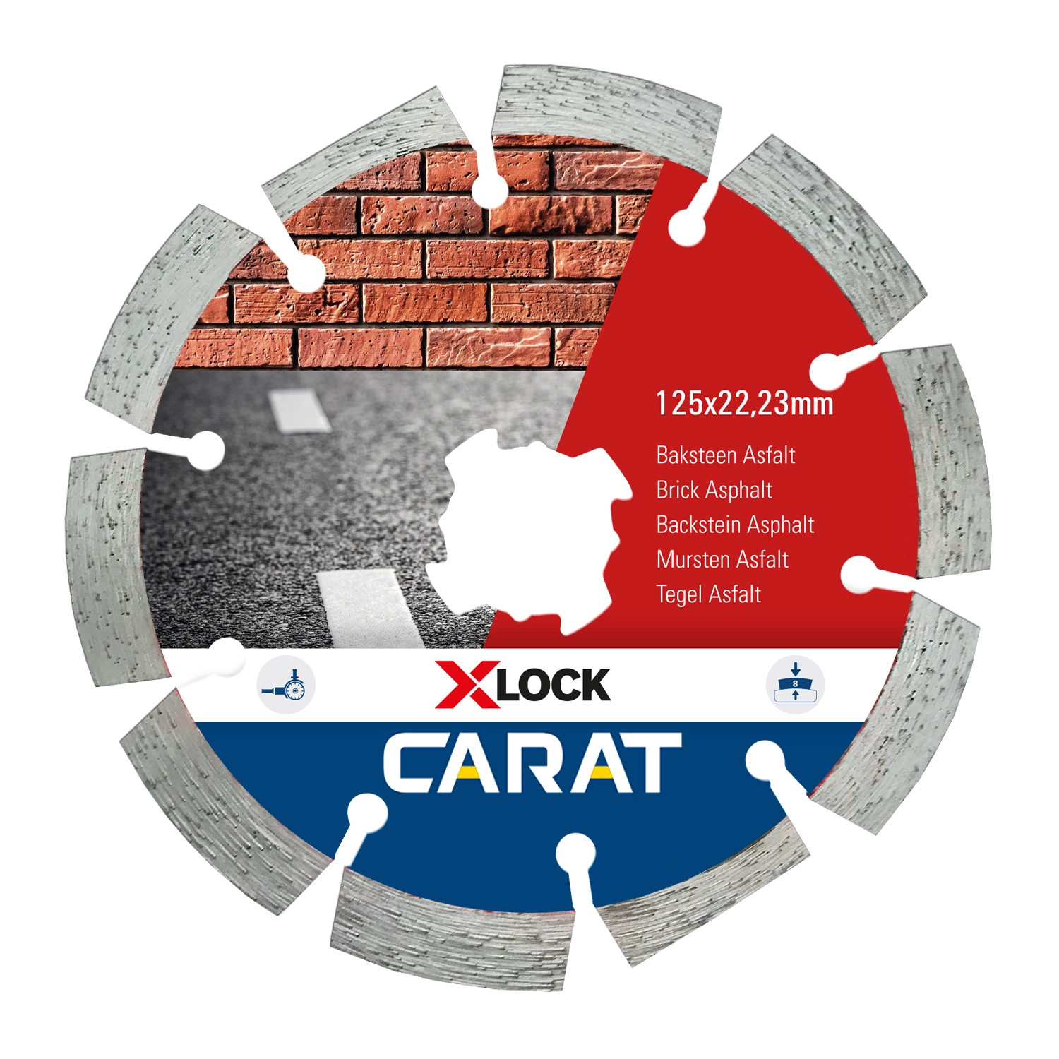CARAT CAXLOCK125 Diamantzaag X-LOCK Baksteen Ø125x22,23 MM