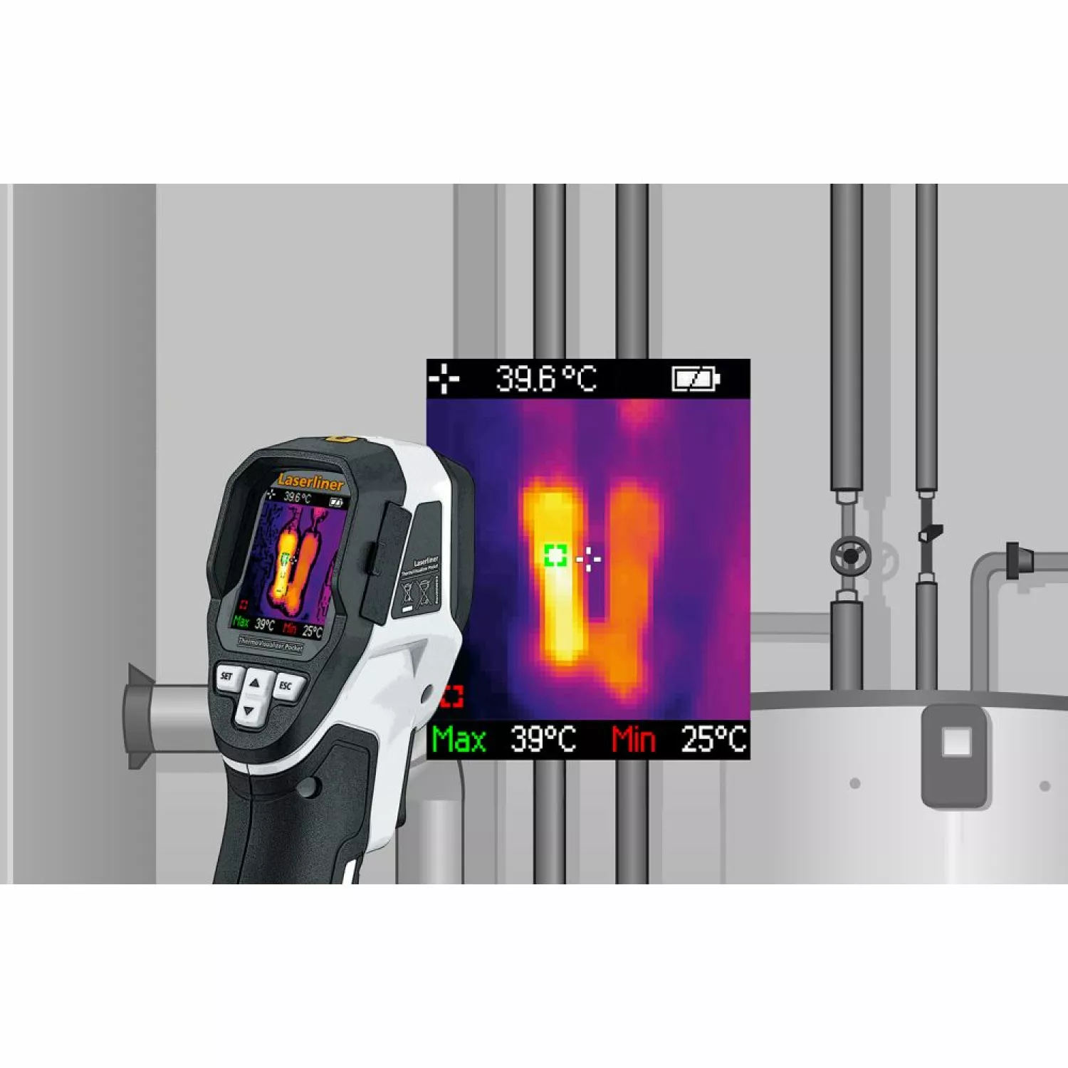 Laserliner 082.074A ThermoVisualizer Pocket Thermomètre infrarouge-image
