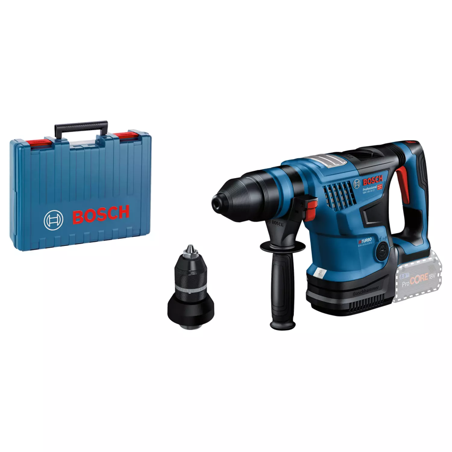 Bosch GBH 18V-34 CF 18V Li-ion accu BiTurbo SDS-Plus boorhamer body in koffer - 5,8J - koolborstelloos-image