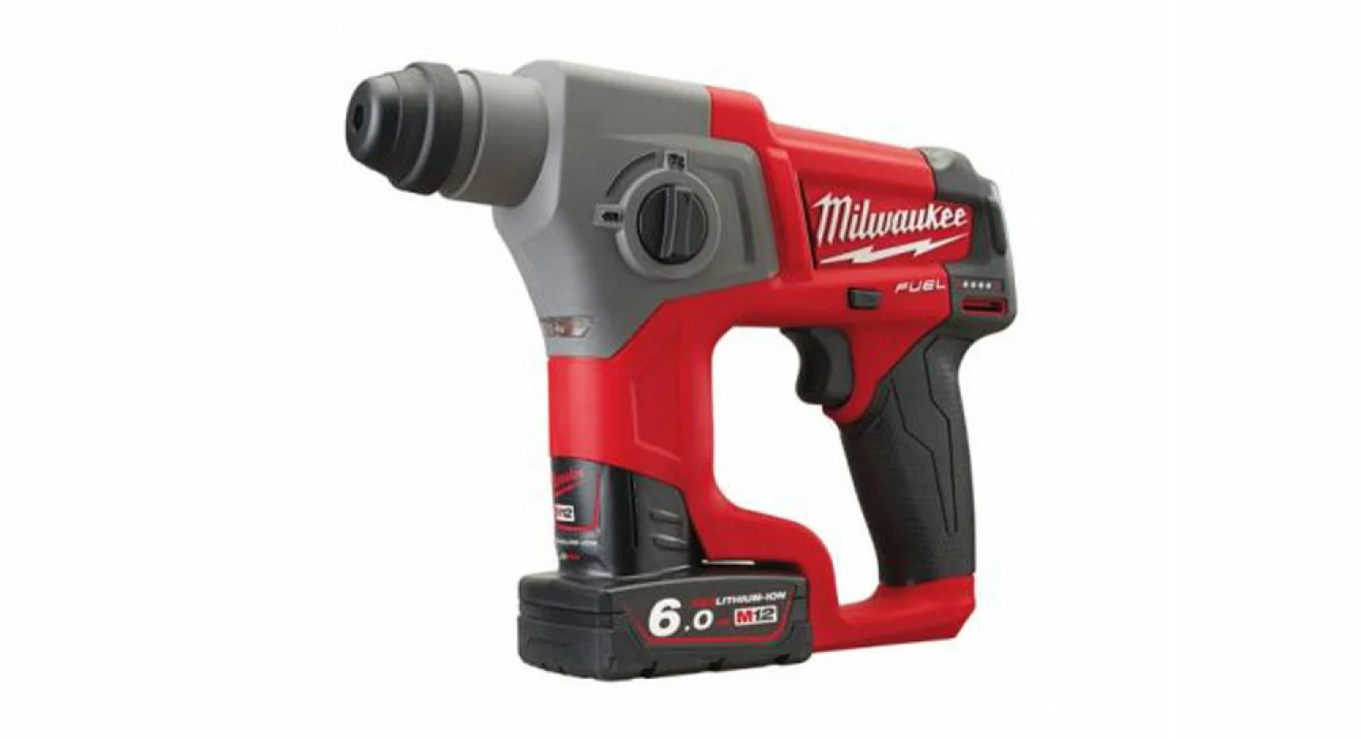 Milwaukee M12 CH-602X 12V Li-Ion Accu SDS-plus boorhamer set (2x 6.0Ah accu) in HD Box - 1,1J - koolborstelloos-image