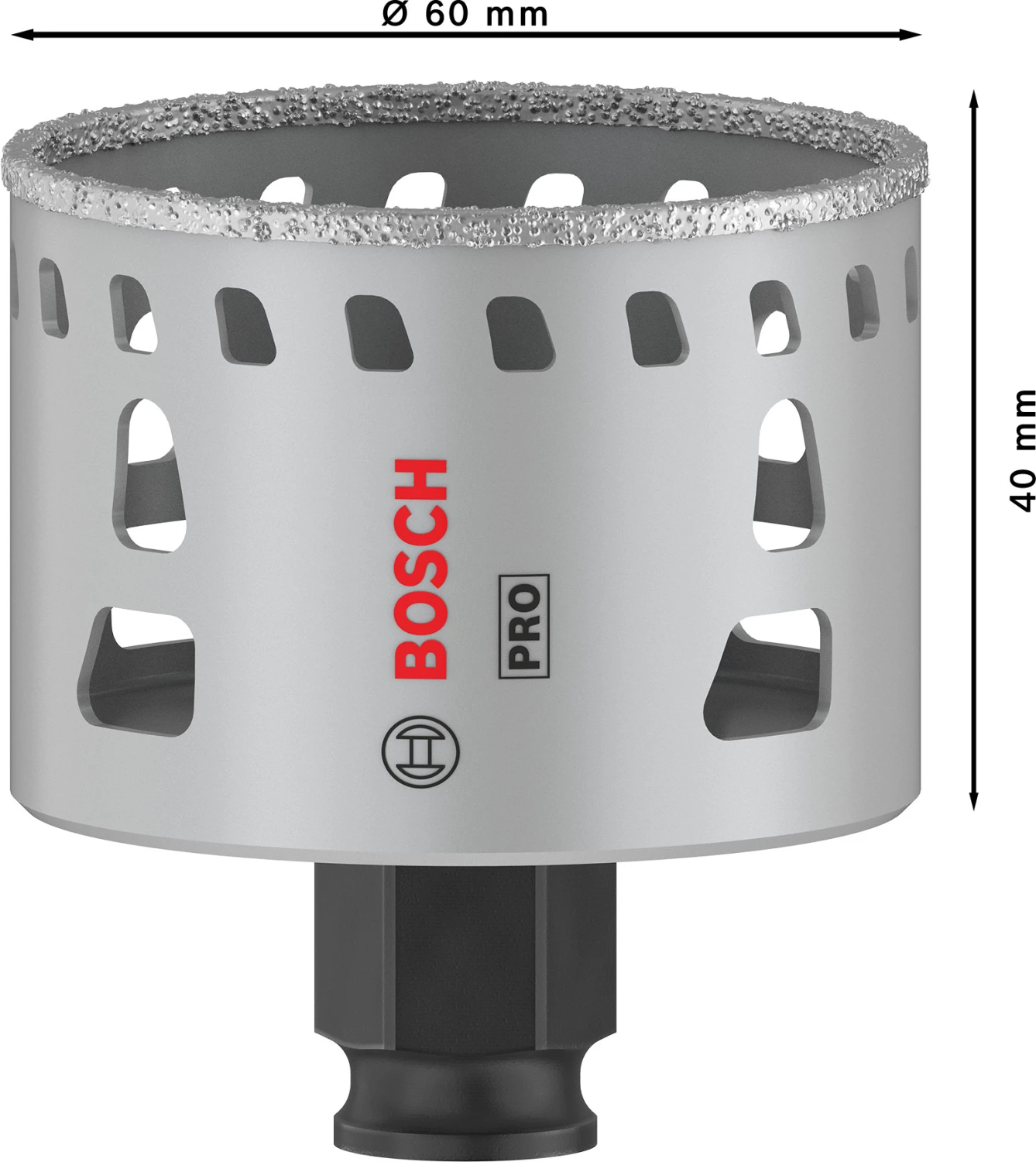 Bosch 2608901565 Scie cloche diamantée PRO Tile PC Plus pour carrelage - 60 mm-image
