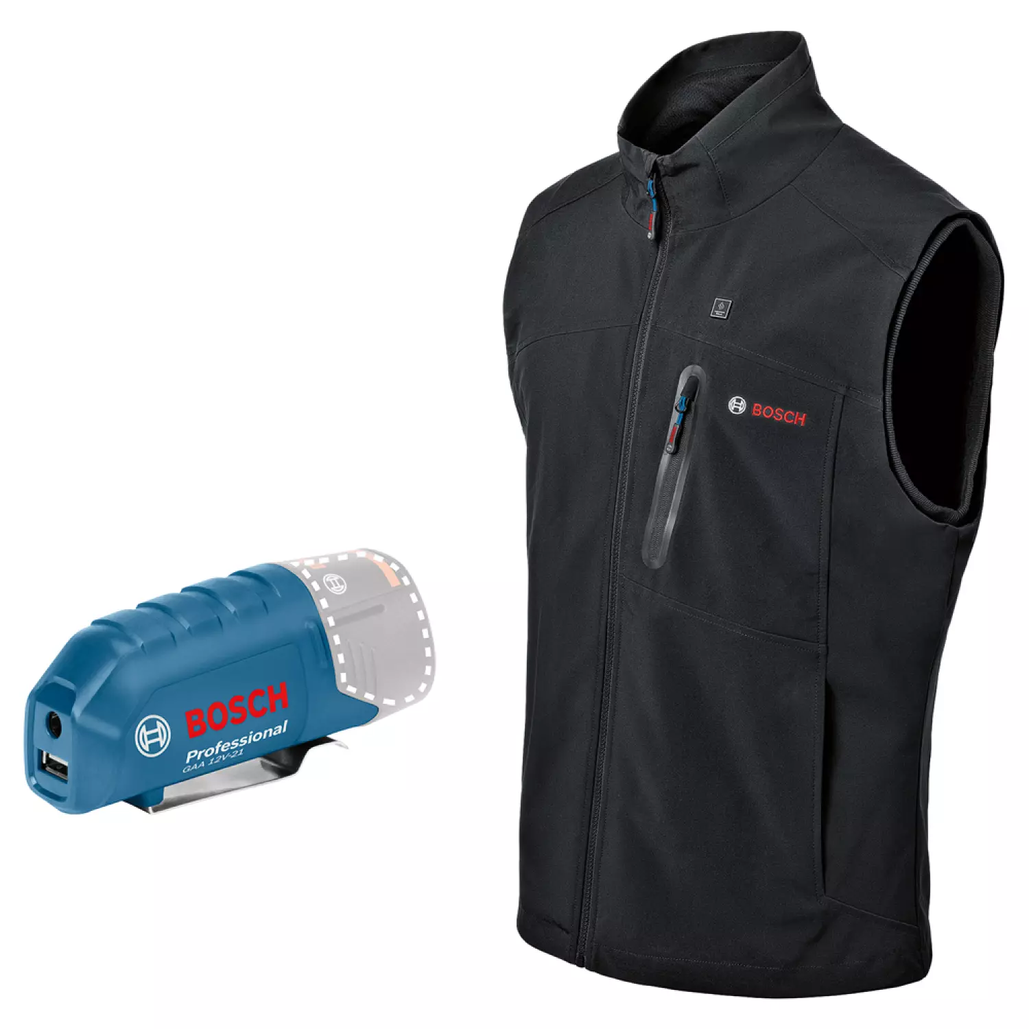 Bosch 06188000EC - Gilet chauffée sans fil GHV 12+18V XA L-image