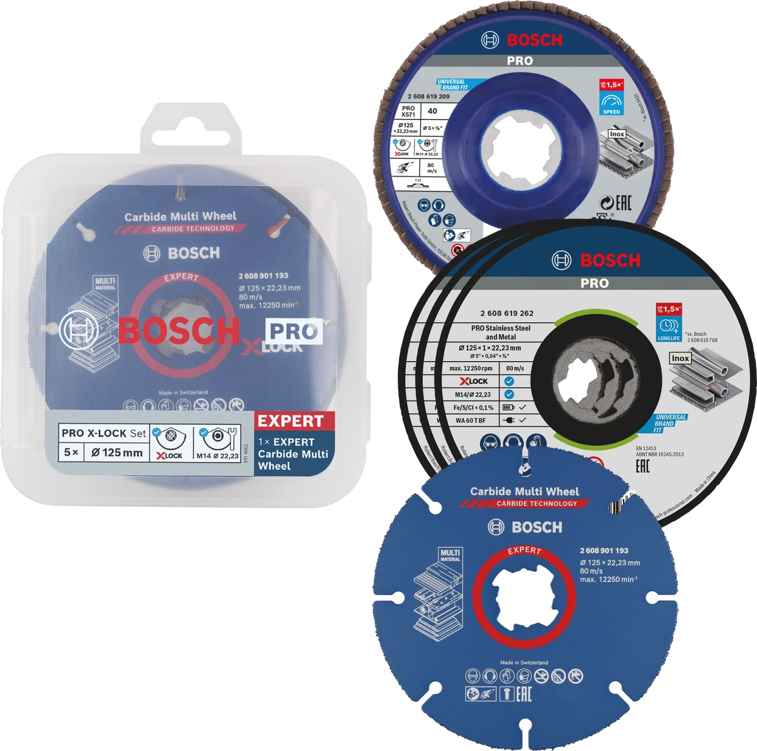 Bosch 2608619374 5-delige X-Lock schijvenset - 125mm-image
