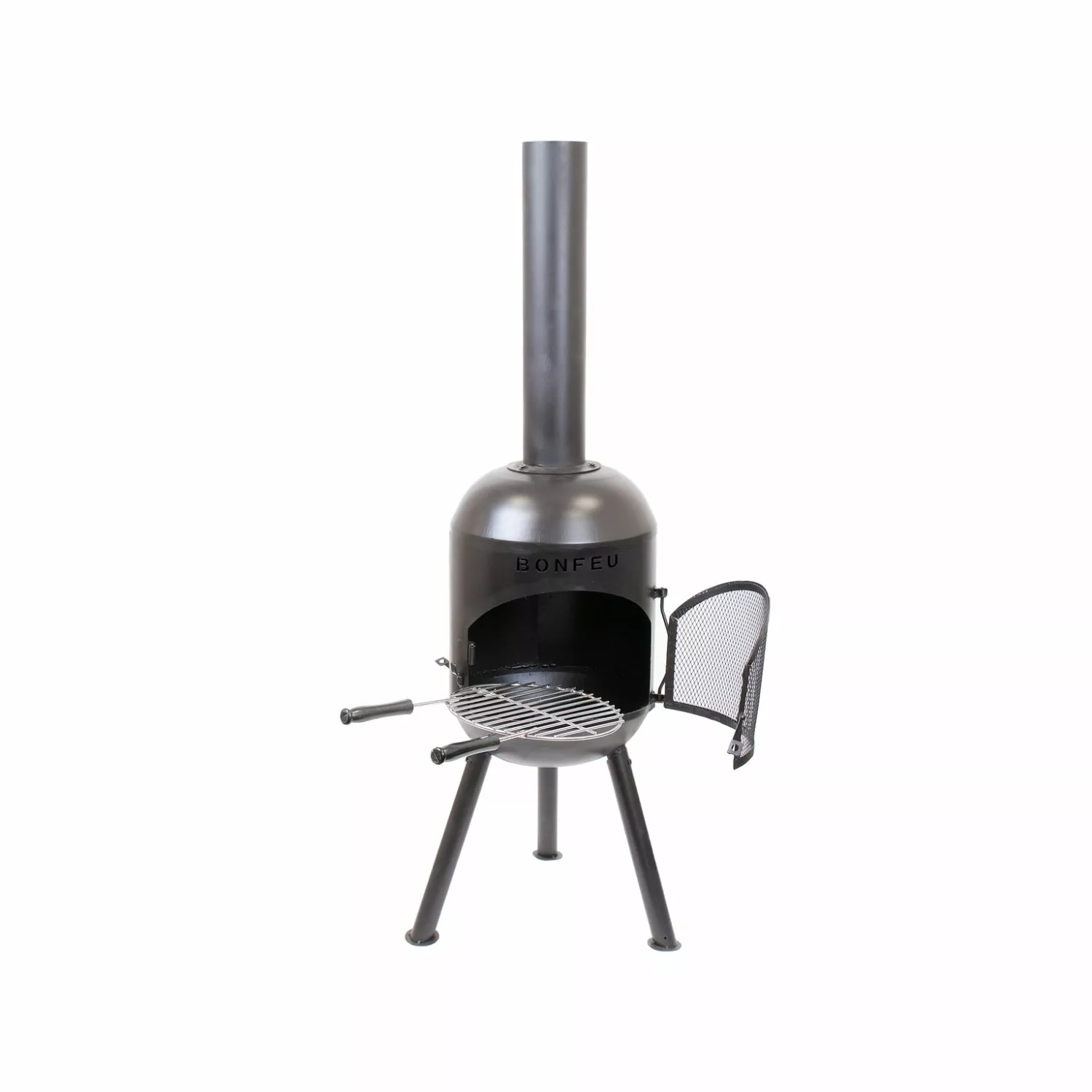 BonFeu 3401 BonSolo - Cheminée extérieure - noir - 126cm - 34cm-image
