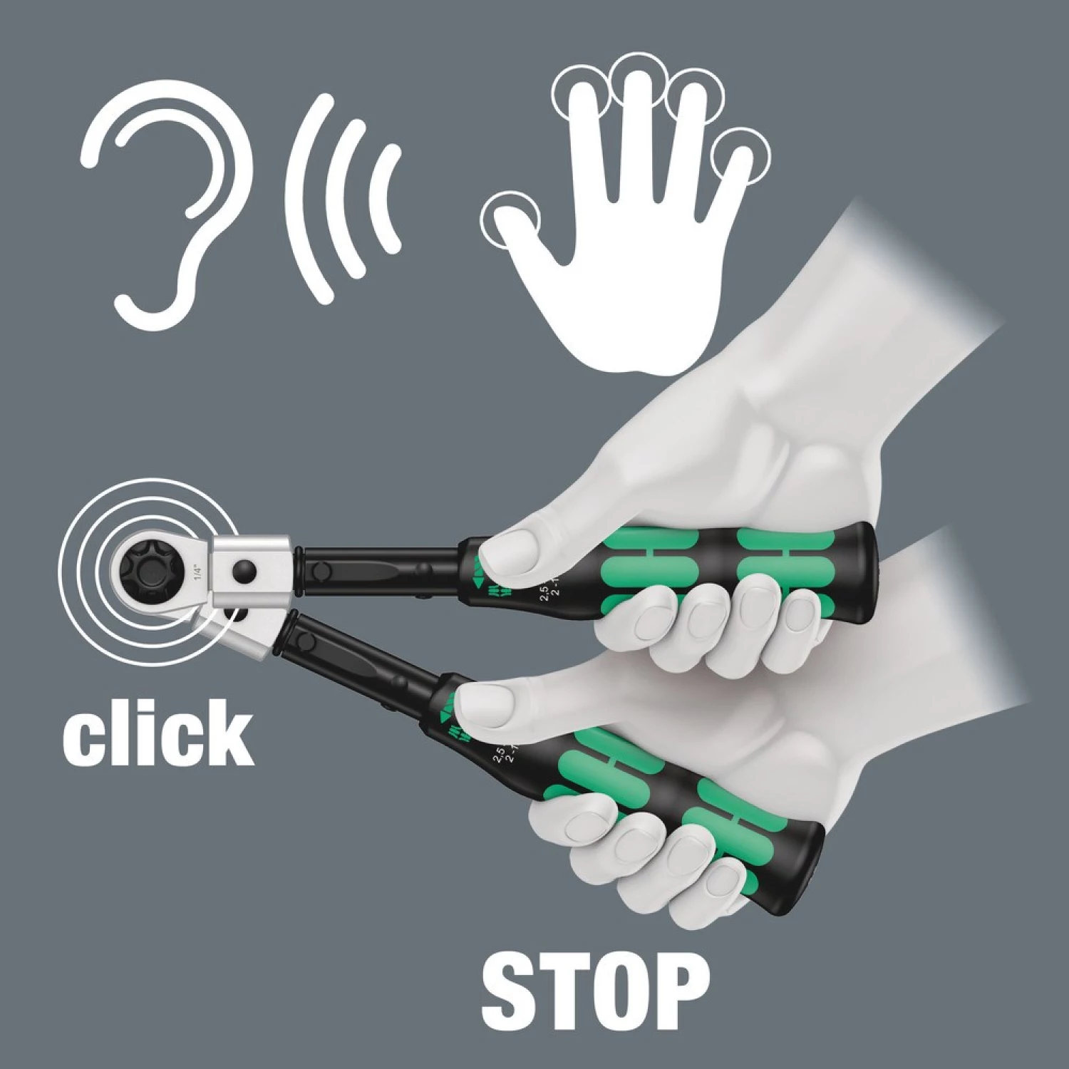 Wera 05075673001 Click-Torque XP 4 Draaimomentsleutel - 20-250 Nm - 14x18 mm - vooringesteld-image