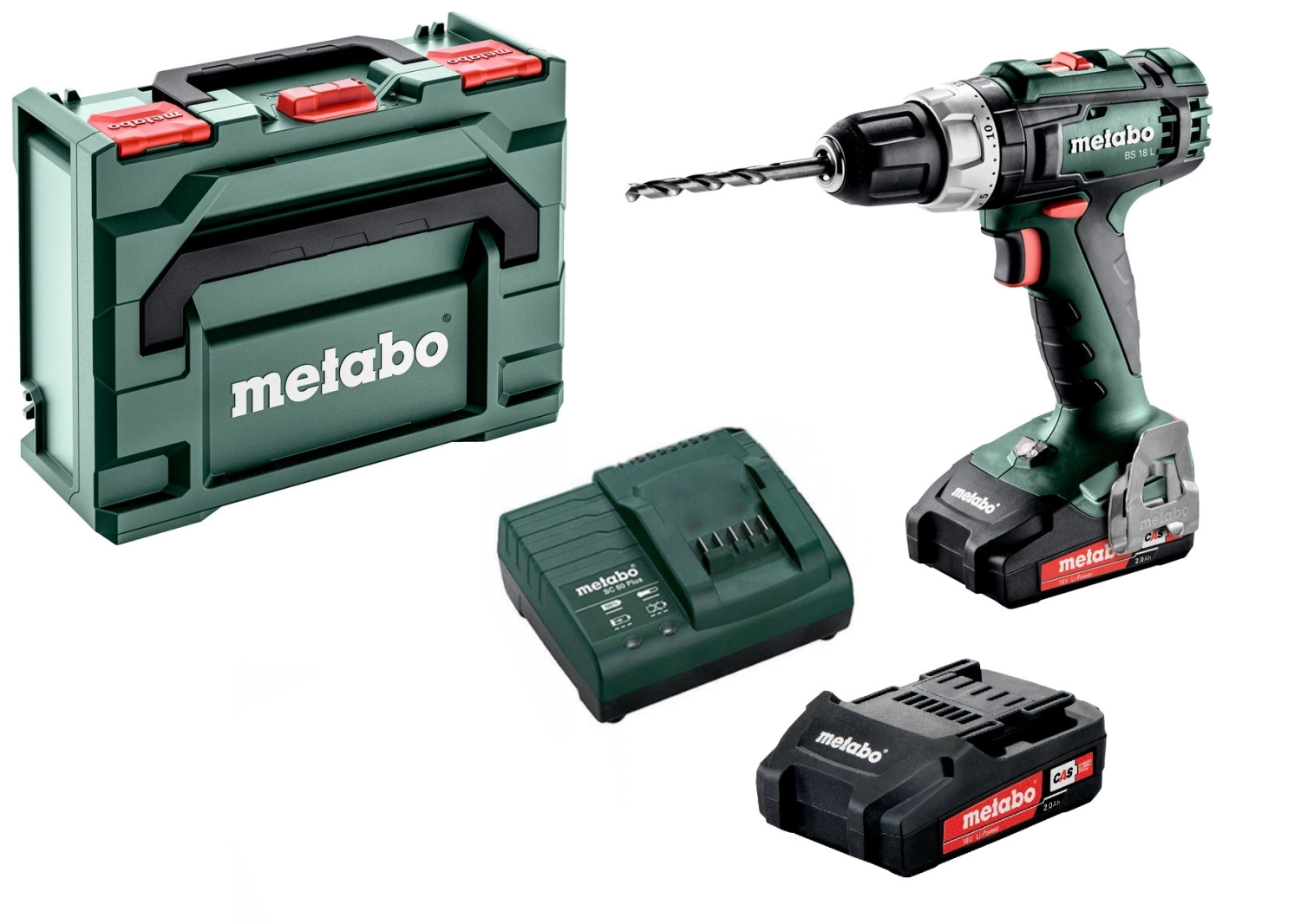 Metabo BS 18 L 18V Li-Ion accu boor-/schroefmachine set (2x 2.0Ah accu) in metaBOX-image