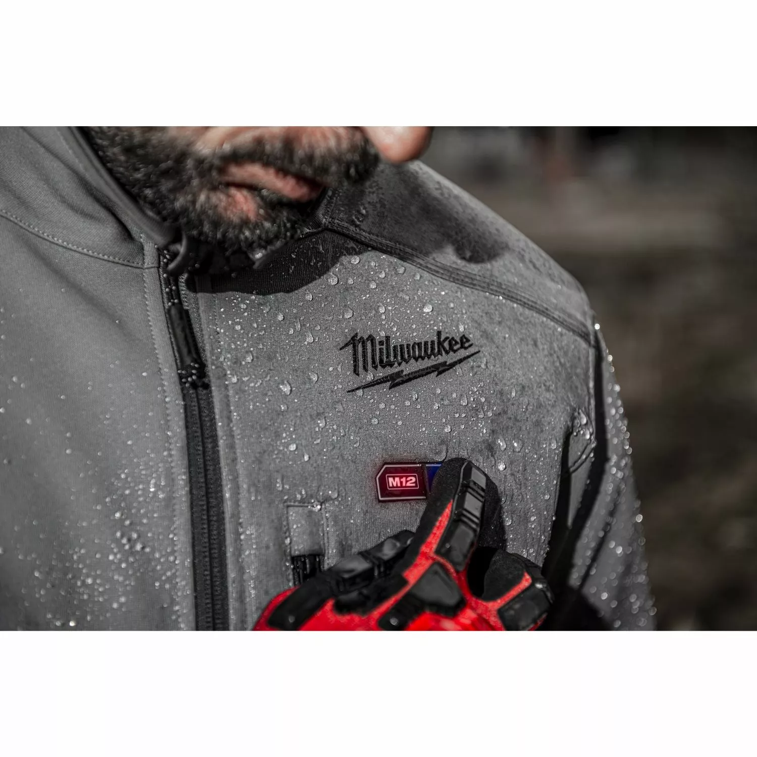 Milwaukee M12 HJGREY5-0 (S) premium heated jacket grijs-image