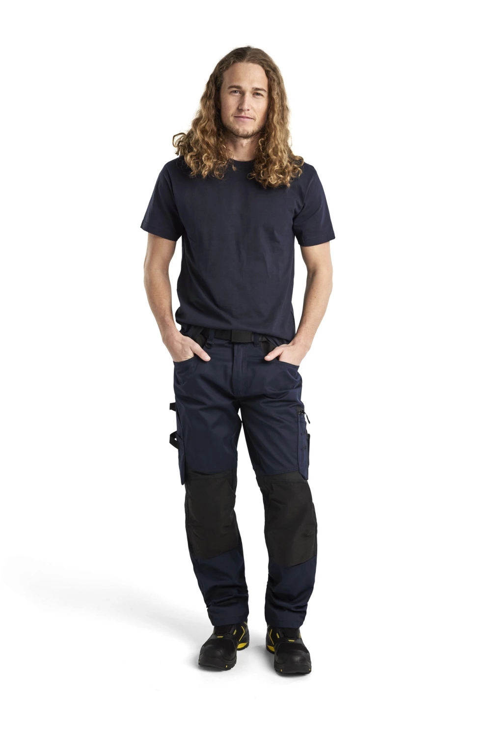 Blåkläder 1556 Pantalon de travail sans poches à clous - bleu marine foncé/noir - taille 58 (XXL)-image
