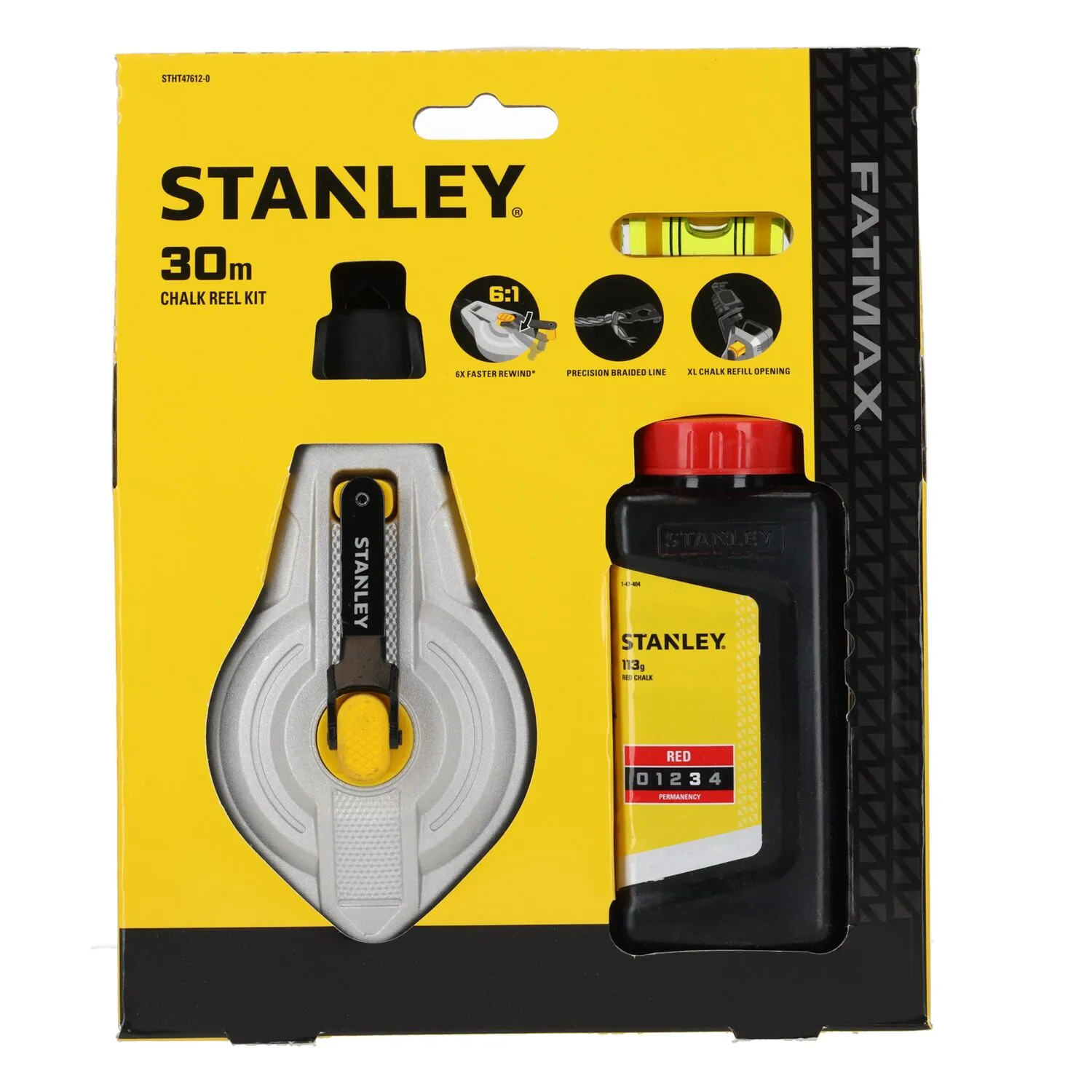 Stanley STHT47612-0 Slaglijnmolen Kit incl. lijnwaterpas - 30m - rood