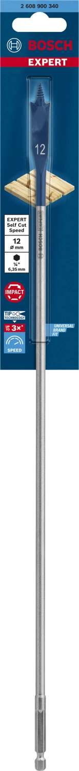 Bosch EXPERT 2608900340 - EXPERT Mèche plate Self Cut Speed, six pans 12 x 400 mm-image