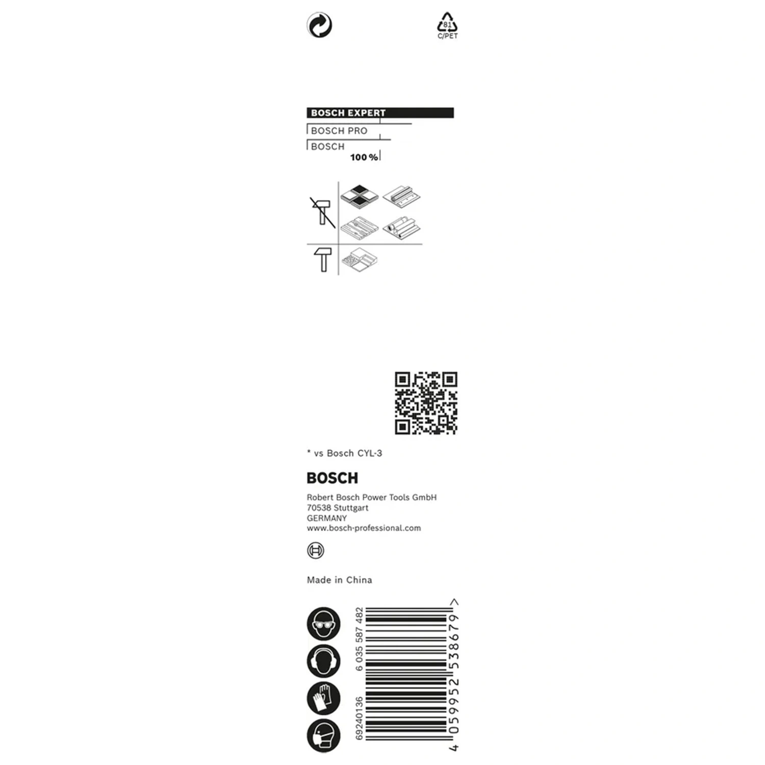 Bosch EXPERT 2608902284 HEX-9 Perceuse multi-usage pour le bâtiment - 6 x 100 x 60 - 10 pièces