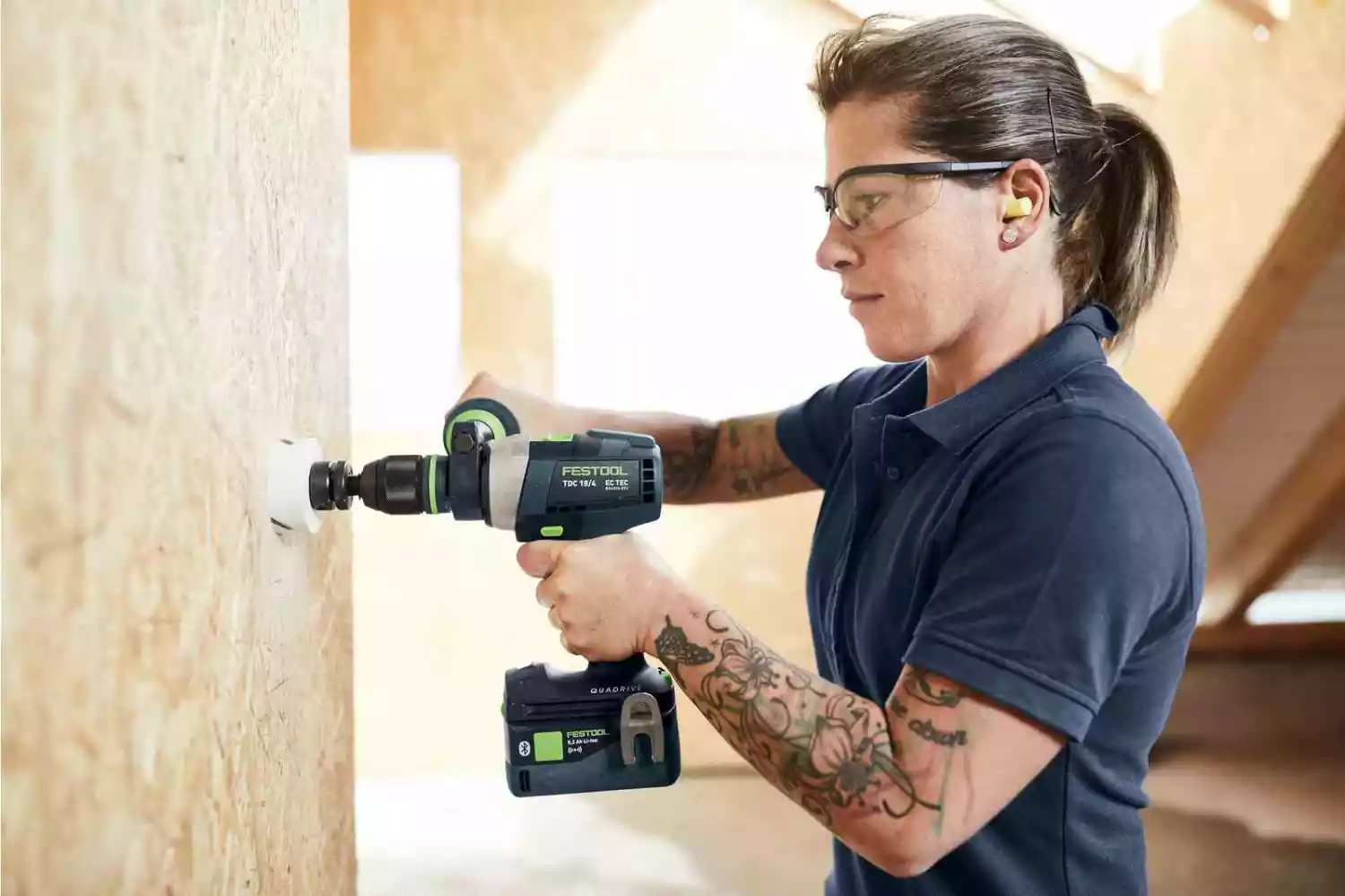 Festool TDC 18/4 5,0/4,0 I-Plus 18V Li-Ion accu schroefboormachine set (1x 4,0Ah & 5,0Ah) in systainer - 75Nm-image