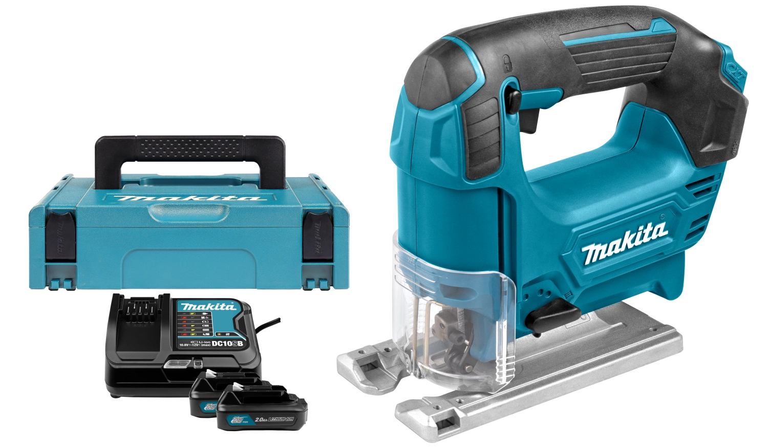 Makita JV101DSME 10.8V Li-Ion Schuifaccu decoupeerzaag set (2x 4.0Ah accu) in koffer - D-greep-image