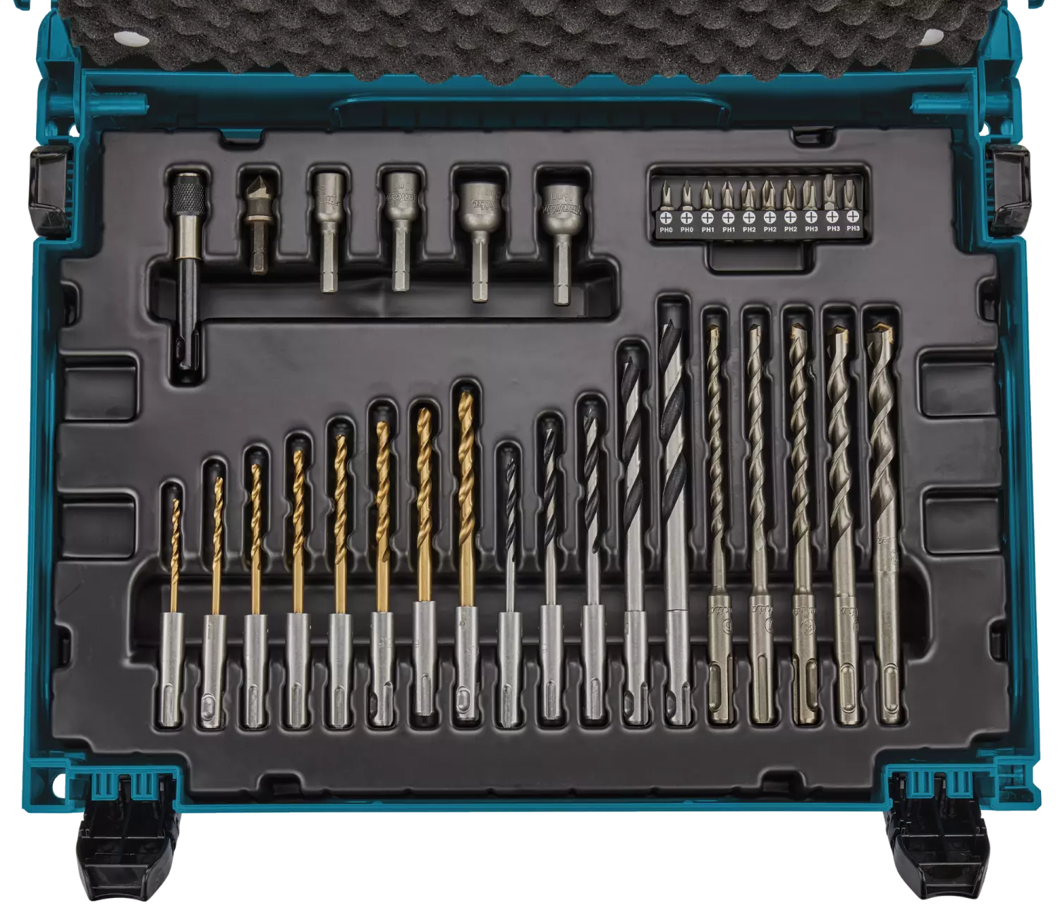 Makita B-69478 Jeu embouts de vissage et de perçage - SDS plus - MAKPAC - 65 pièces-image