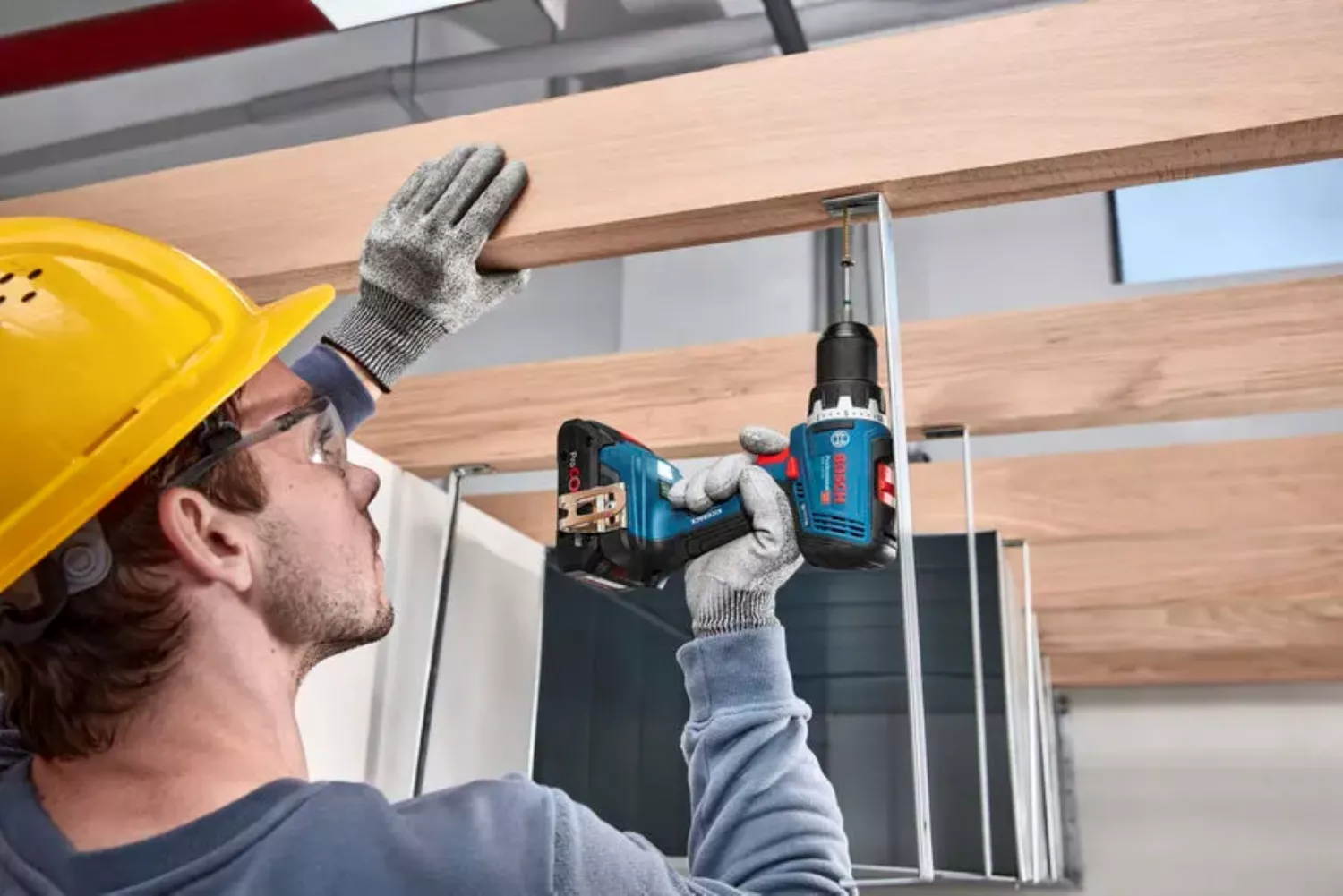 Bosch 18V accu schroefboormachine (GSR 18V-65) & slagschroevendraaier (GDR 18V-215) combiset (2x 5.0Ah accu + lader)-image