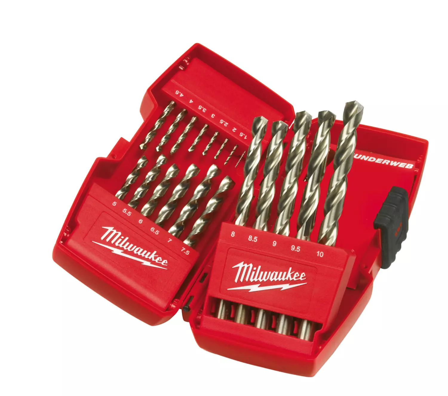 Milwaukee 4932352374 Set de forets métaux Thunderweb HSS-G - dans coffret plastique - (19 pièces)-image