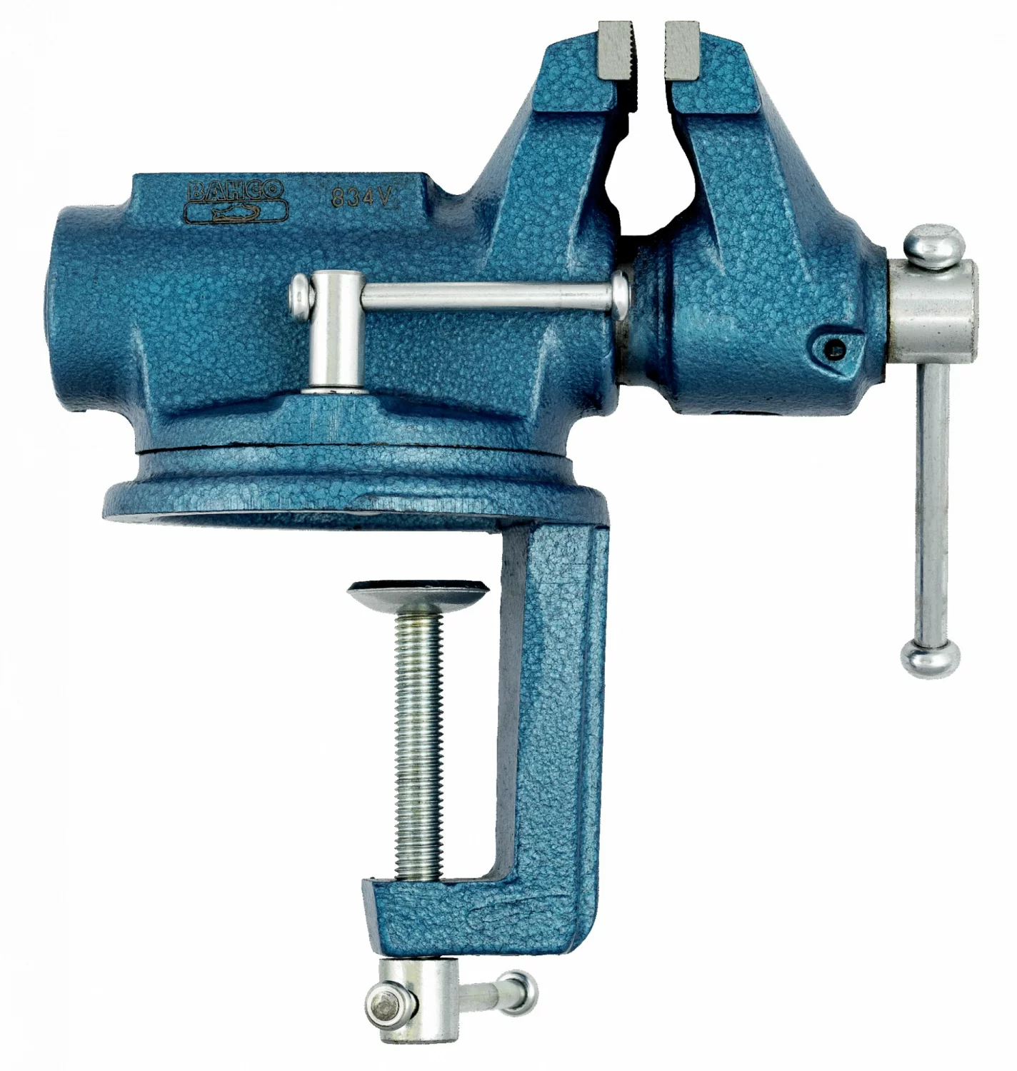 Bahco 834V-2 - Étau d'établi portatif à guide rond avec mors interchangeables-image