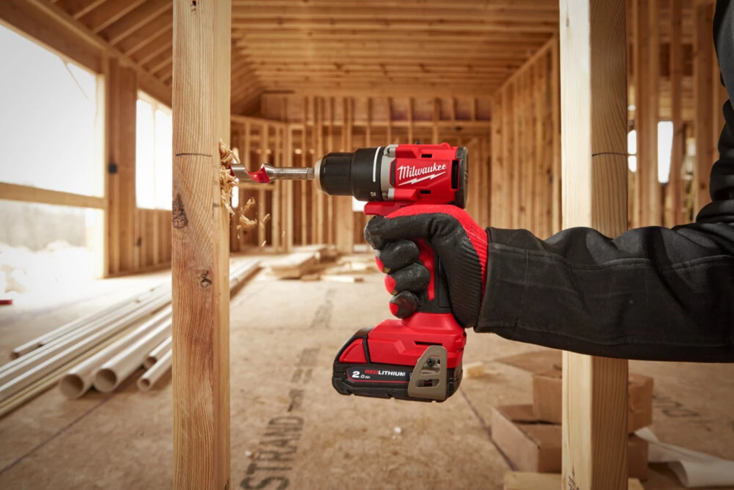 Milwaukee M12 BLDDRC-203C Kit perceuse/visseuse sans fil 12 V Li-ion (3 batteries 2,0 Ah) dans un coffret - 40 Nm-image